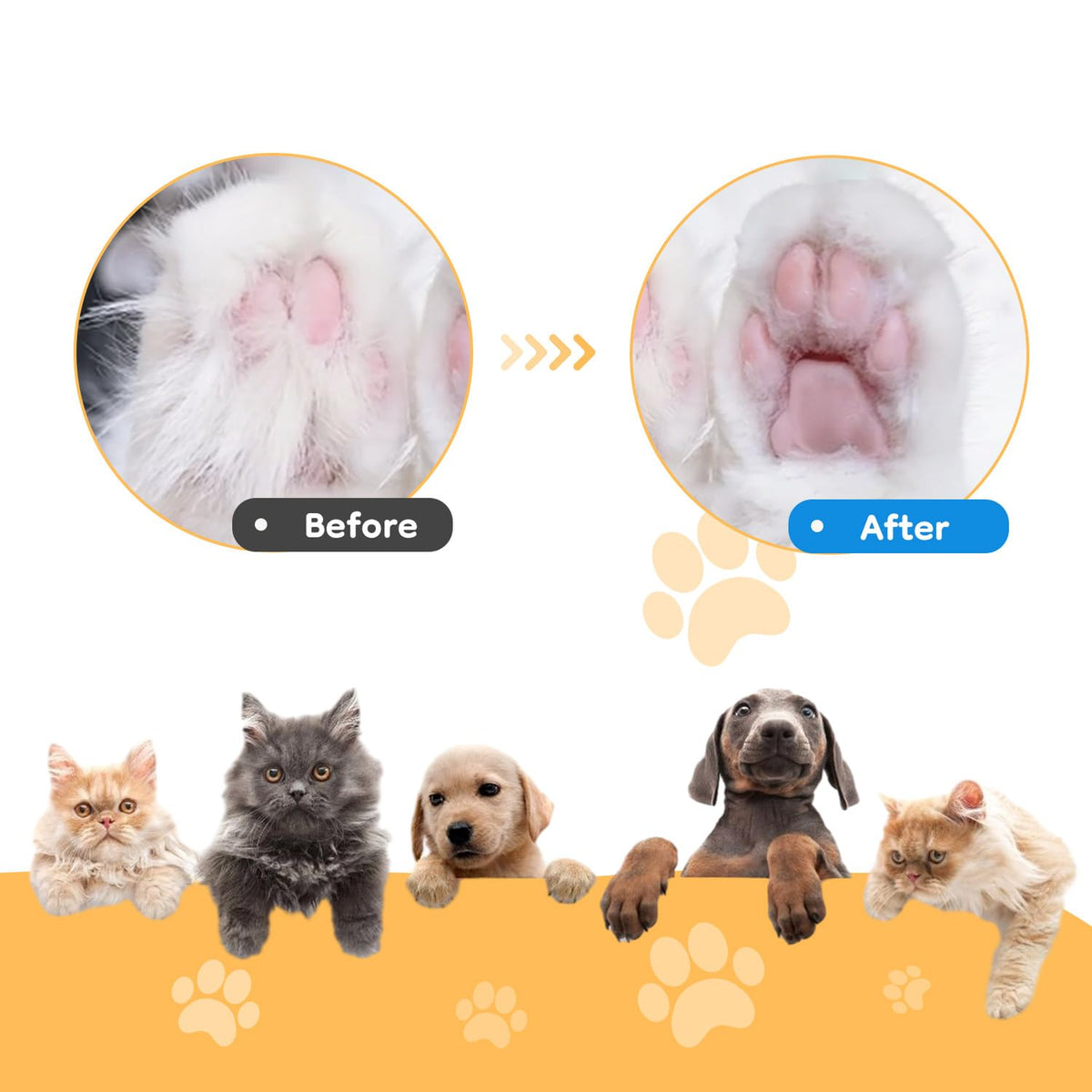 Mcbazel Cordless Dog Paw Trimmer with LED Light, Quiet Precision Pet Grooming Kit for Dogs and Cats, Electric Hair Clipper Pet Shaver for Paws, Face, Ears and Sensitive Areas π All In One Marketplace Canada