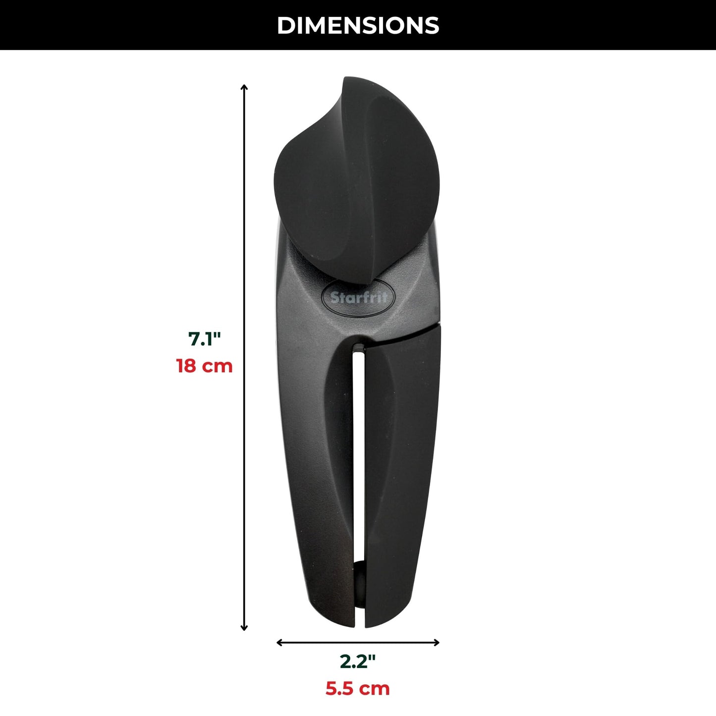 Starfrit MightiCan Can Opener, Safe Smooth-Cut Design, Holds Lid and Leaves No Sharp Edges, Comfort Grip Handle, Heavy-Duty Non-Slip Knob, 3-Year Warranty, Black ๐ All In One Marketplace Canada