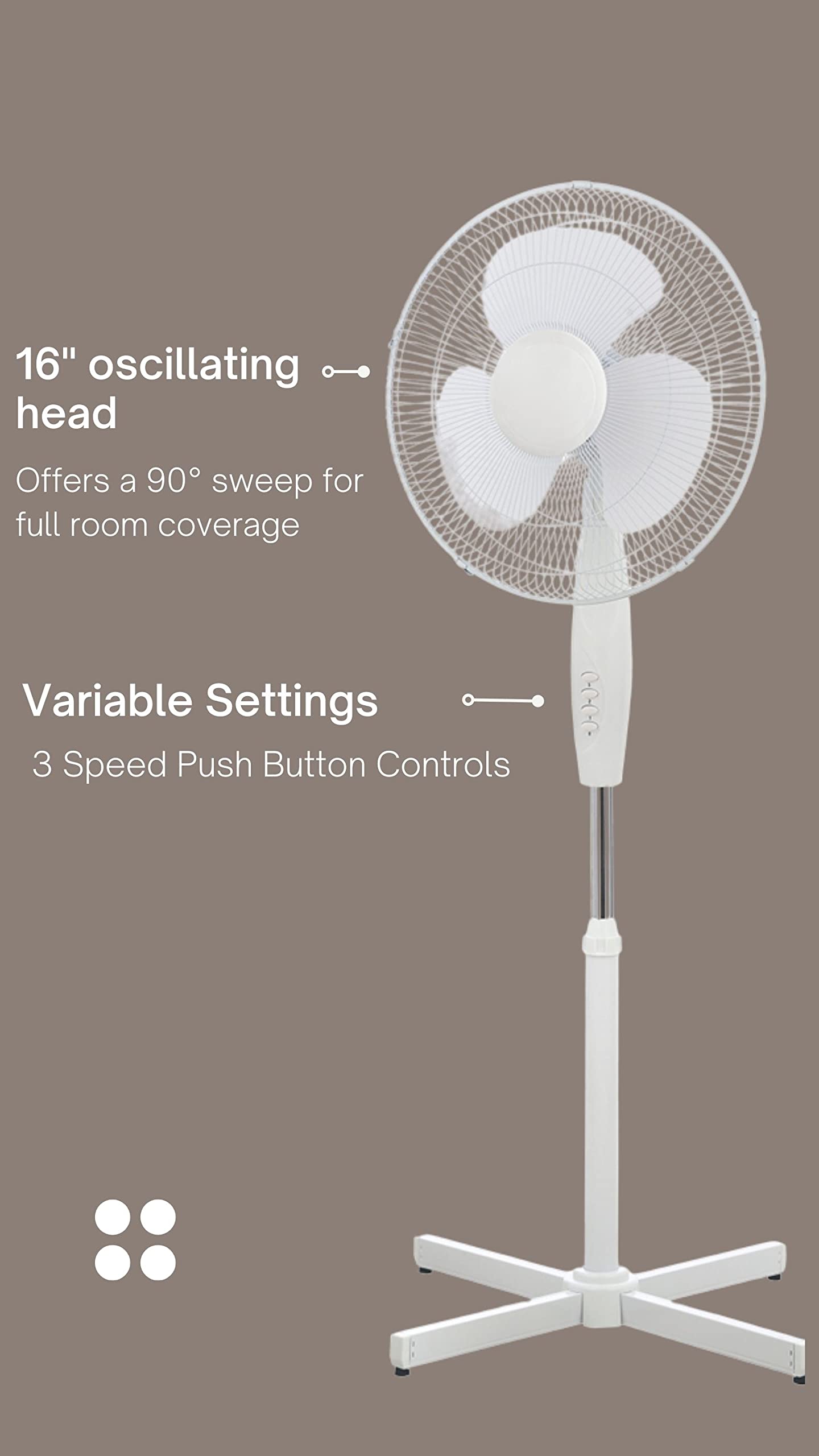 ToolTech Oscillating Pedestal Fan 16 Inch ๐ All In One Marketplace Canada