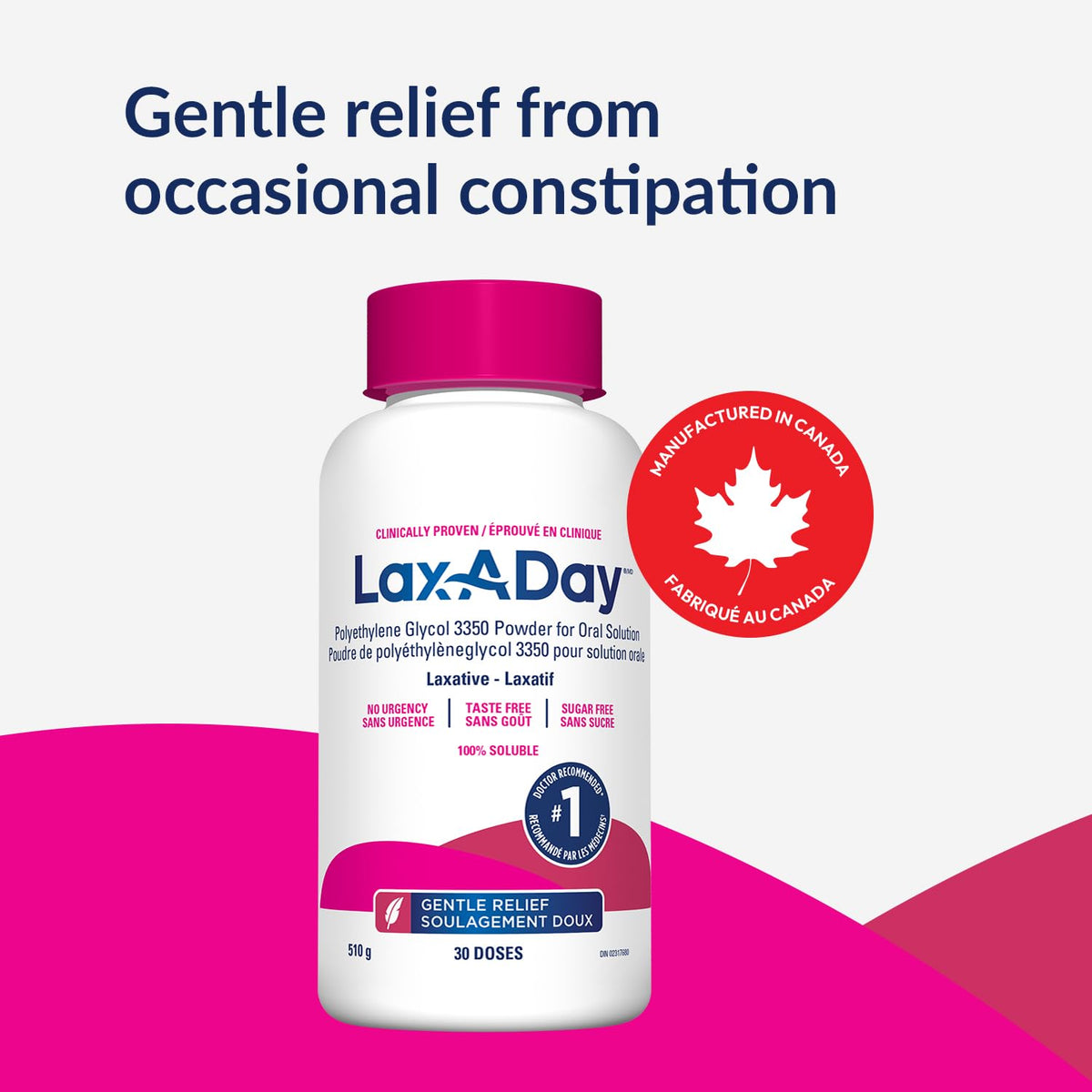 Lax-A-Day Powder Laxative for Occasional Constipation Relief, 30 Doses đ All In One Marketplace Canada