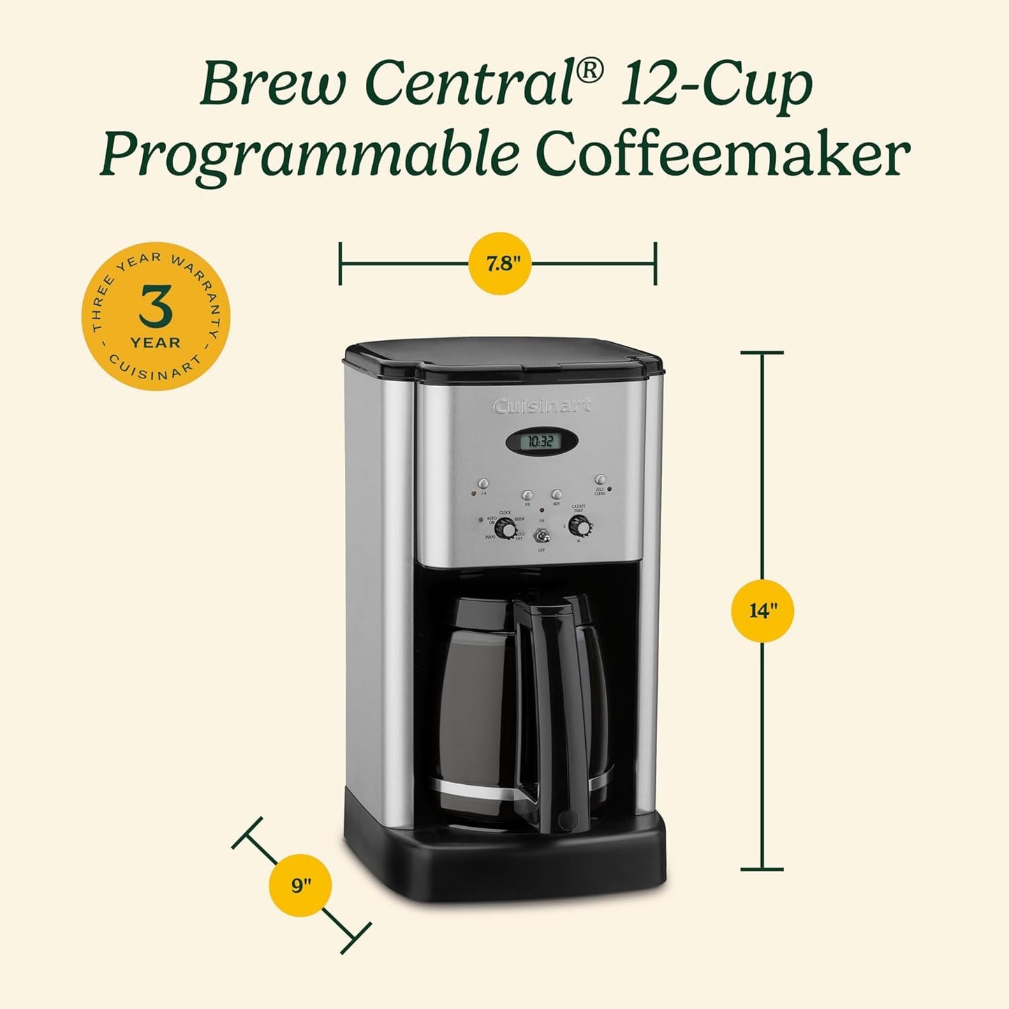 Cuisinart 12-Cup Programmable Coffeemaker ๐ All In One Marketplace Canada