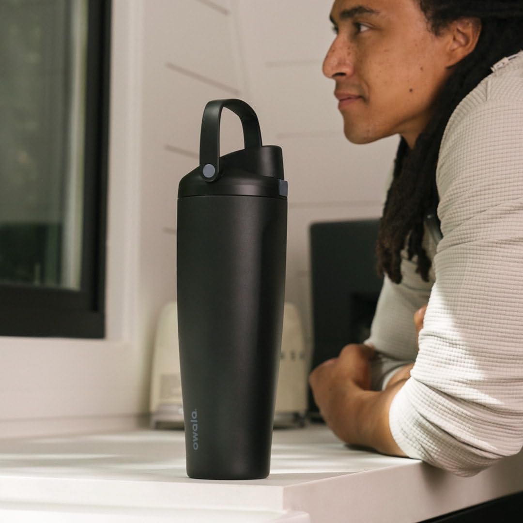 Owala FreeSip Sway Insulated Stainless Steel Water Bottle with Two-Way Spout, Built-In Straw and Bucket Handle, Made for Travel, School, and Sports, 40oz, BPA Free, Leak Proof, Dreamy Field ๐ All In One Marketplace Canada