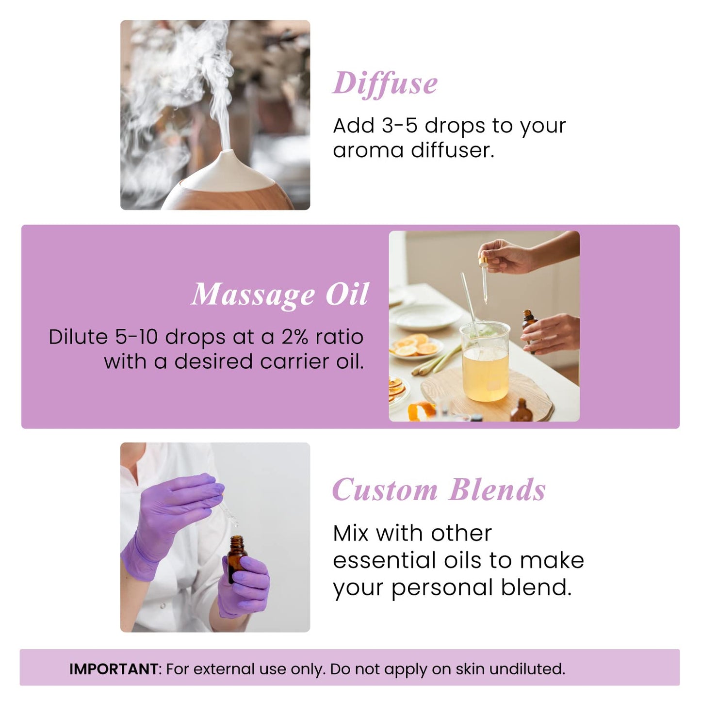 Handcraft Lavender Essential Oil - 100% Pure and Natural - Premium Therapeutic Grade with Premium Glass Dropper - Huge 4 fl. Oz ๐ All In One Marketplace Canada