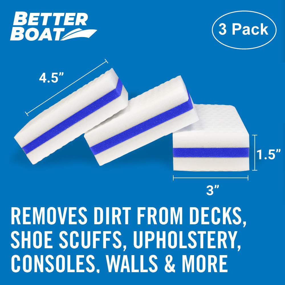 3PK Premium Boat Scuff Erasers, Boating Accessories for Cleaning, Gift for Pontoon, Fishing, Jon Boats, Decks, Vinyl and Hull Cleaner, Gadgets for Men and Women ๐ All In One Marketplace Canada