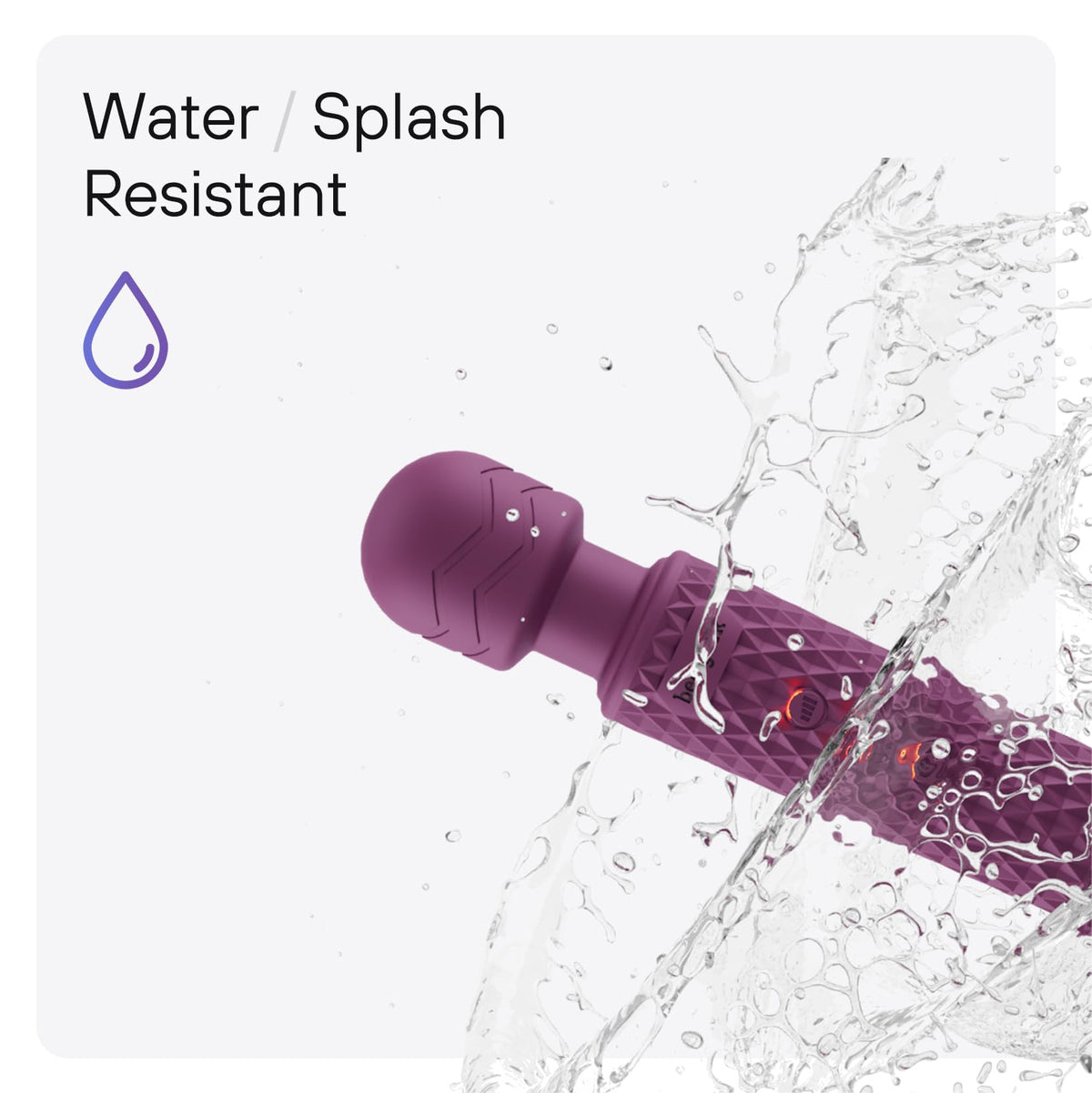 bed geek Handheld Cordless Personal Wand Massager – Waterproof, USB Rechargeable, 20 Vibration Patterns, 8 Speeds, Memory Feature, Skin-Soft Silicone for Ultimate Relaxation Tool (Purple) 🍁 All In One Marketplace Canada