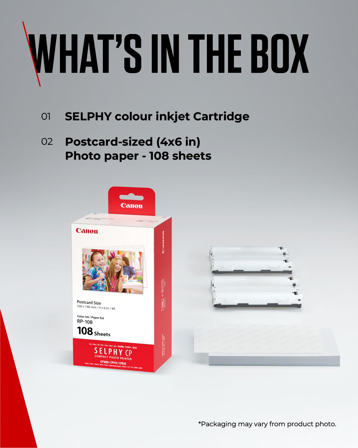 Canon RP-108 Ink/Paper Set Postcard Size - 108 Prints ๐ All In One Marketplace Canada