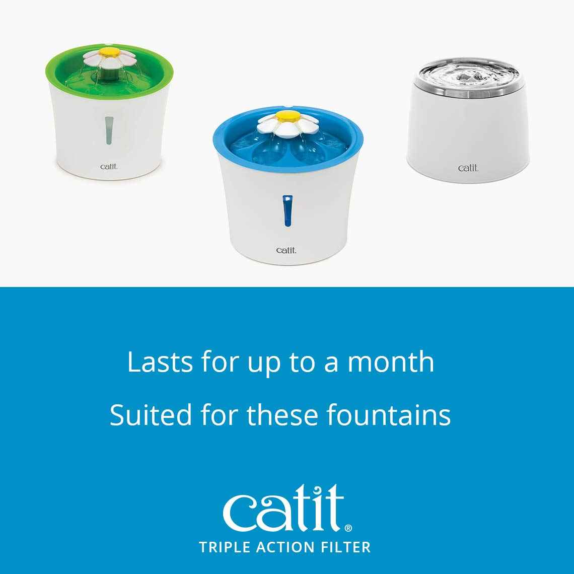 Catit Triple Action Fountain Filter - 12 Pack ๐ All In One Marketplace Canada