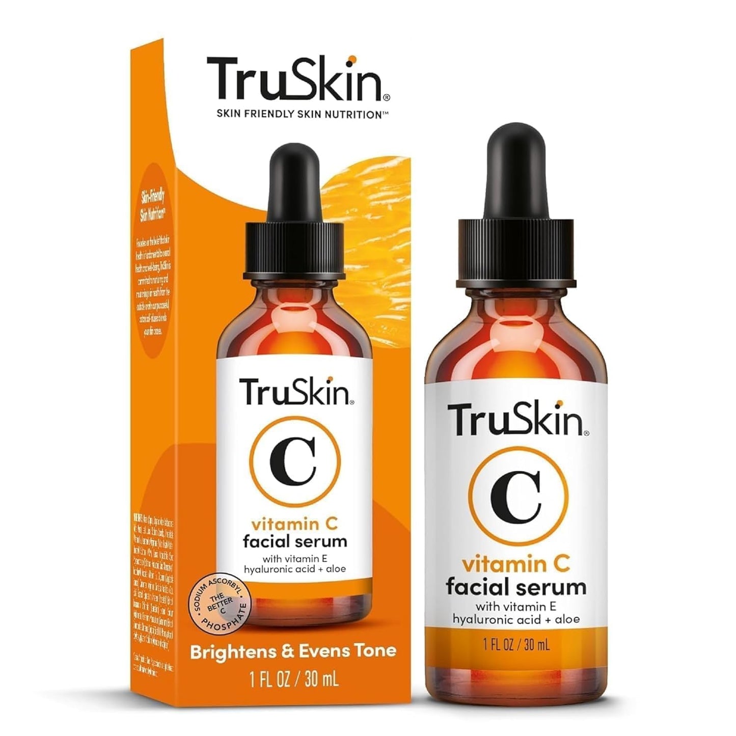 TruSkin Vitamin C Serum For Face β Anti Aging Formula with Vitamin C, Hyaluronic Acid, Vitamin E β Brightening Serum β Improve Appearance of Dark Spots, Tone, Fine Lines & Wrinkles, 1 Fl Oz π All In One Marketplace Canada
