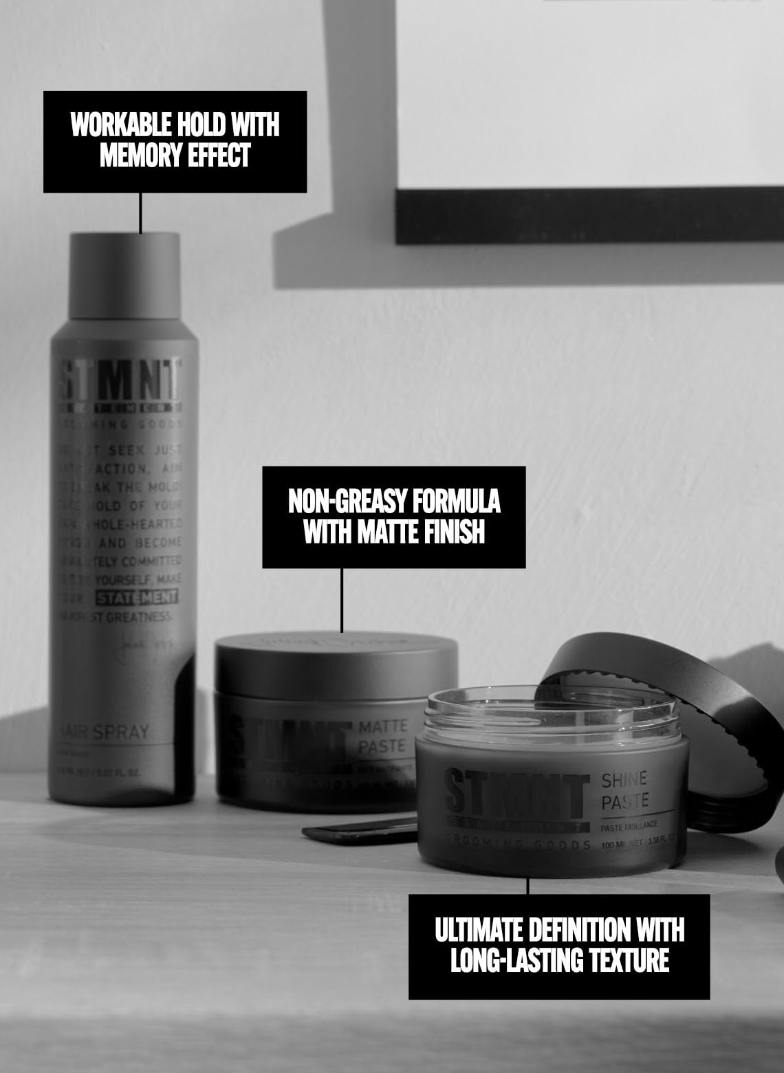 STMNT Grooming Goods Matte Paste, 3.38 oz | Strong Control | Non-Greasy Formula, 100 ml (Pack of 1) ๐ All In One Marketplace Canada
