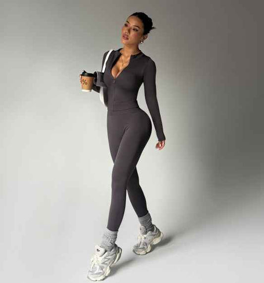 Womenβs High-Waisted Yoga Set β Fashionable Casual Sports & Workout Outfit