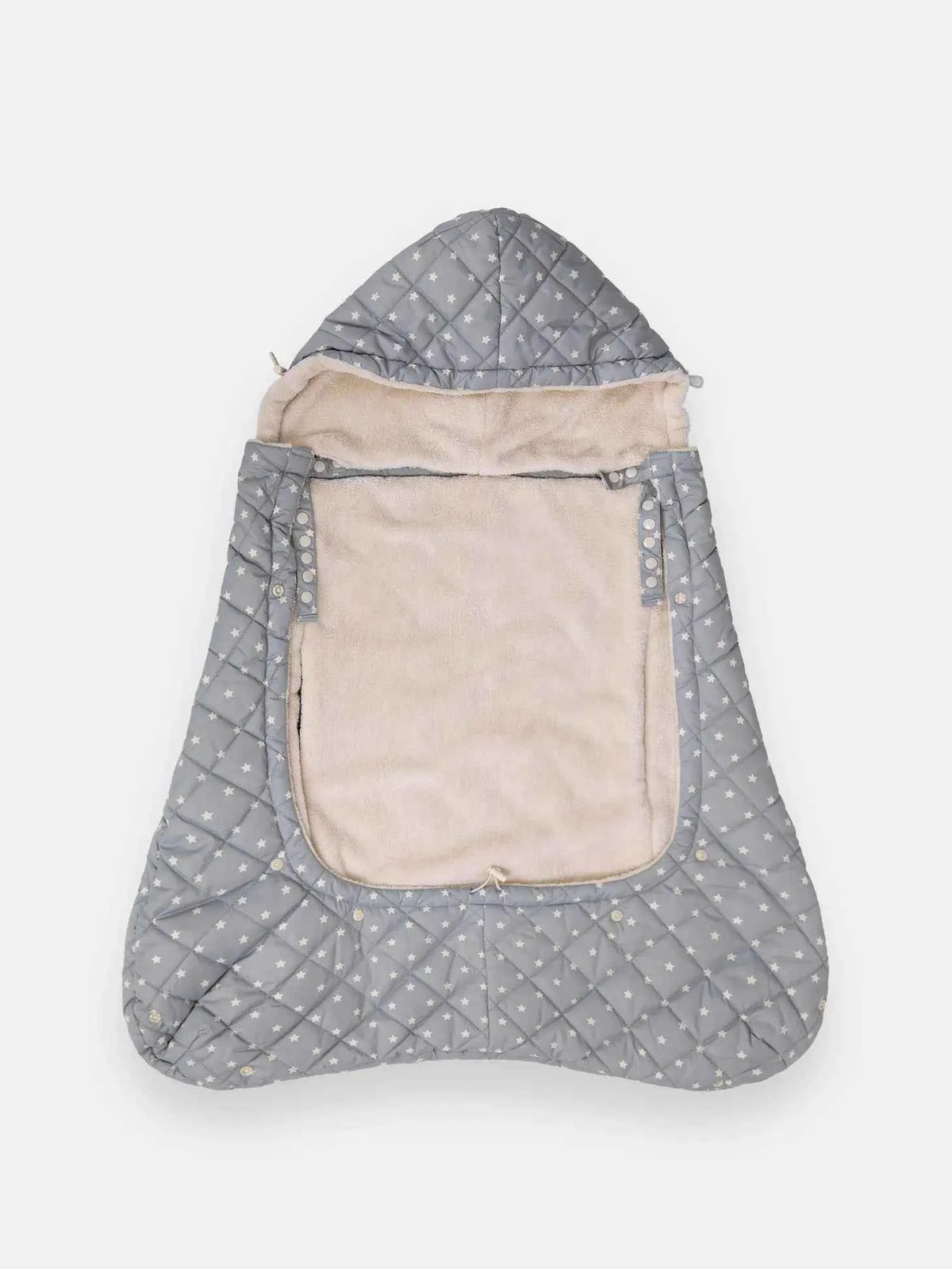 K-Poncho - Plush | 7am Enfant | Grey Stars Regular Weight