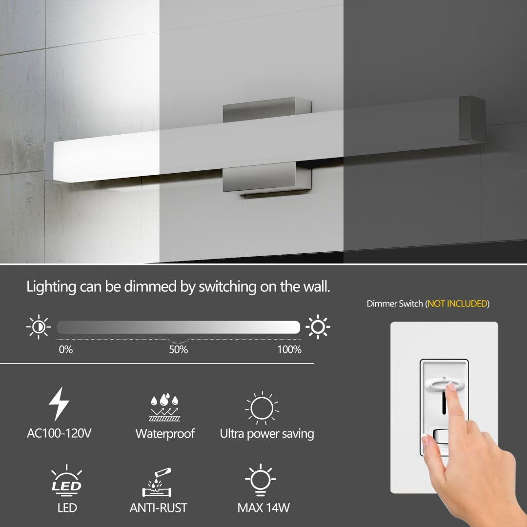 Bathroom Vanity Light Brushed Nickel - 25 Inch (United States Delivery Only)