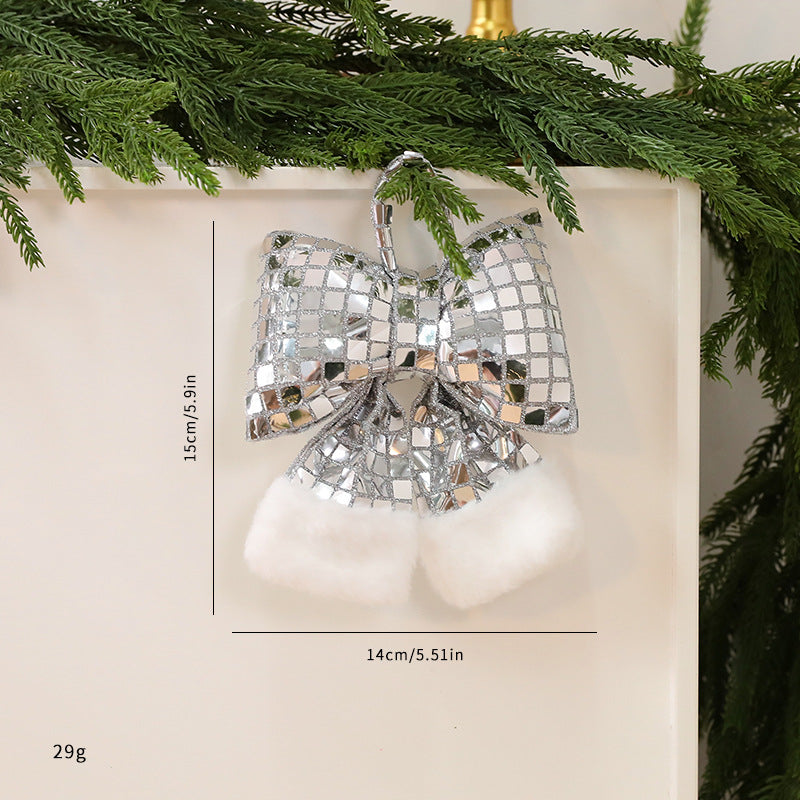 Mirror Bow Christmas Tree Decoration