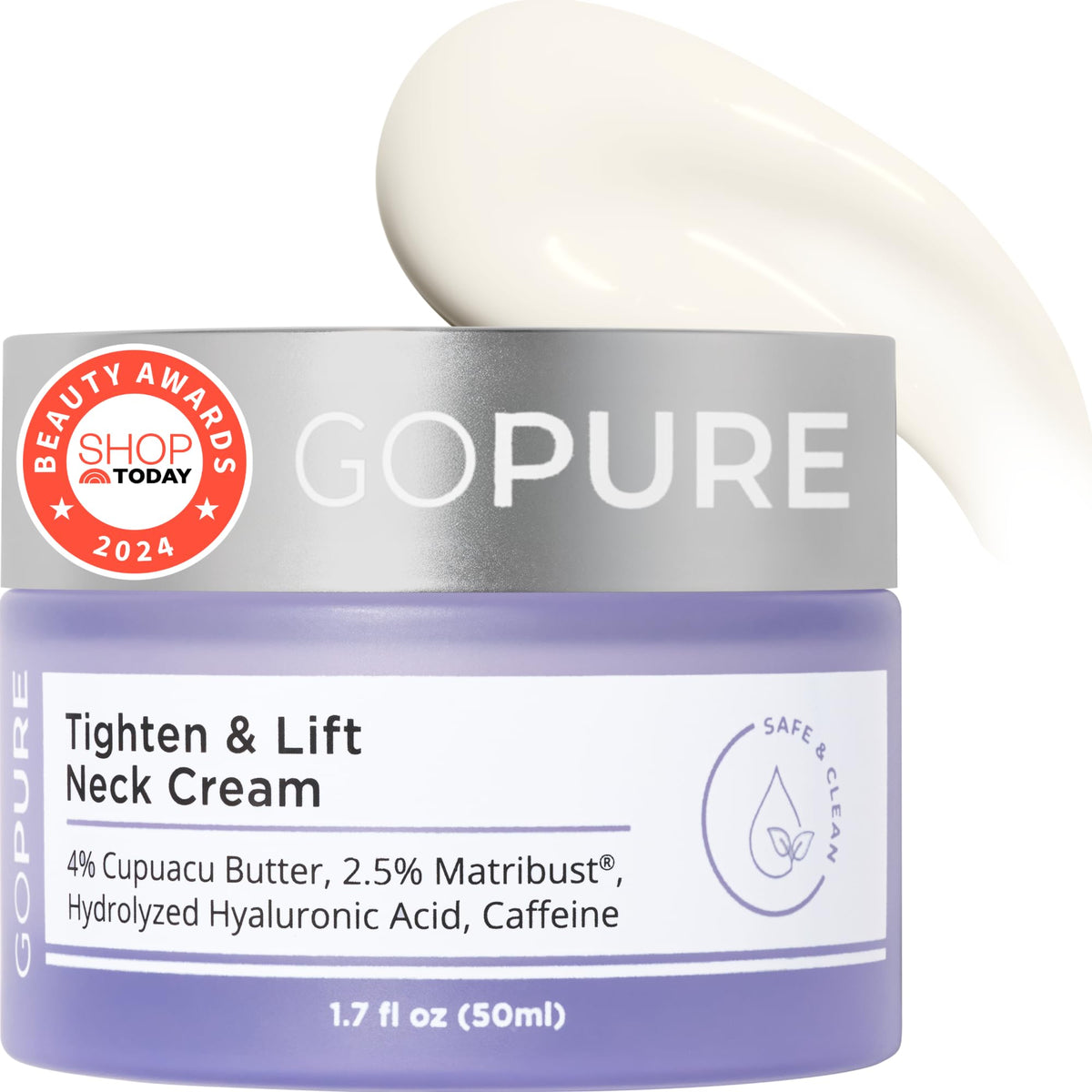 goPure Tighten & Lift Neck & Chest Moisturizer Cream for Visibly Firming, Tightening and Lifting Wrinkles & Crepey Skin, 1.7oz ๐ All In One Marketplace Canada