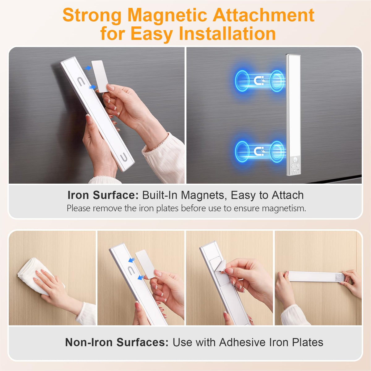 Gritin 10.2inch Under Cabinet Lighting Rechargeable 2 Pack ๐ All In One Marketplace Canada