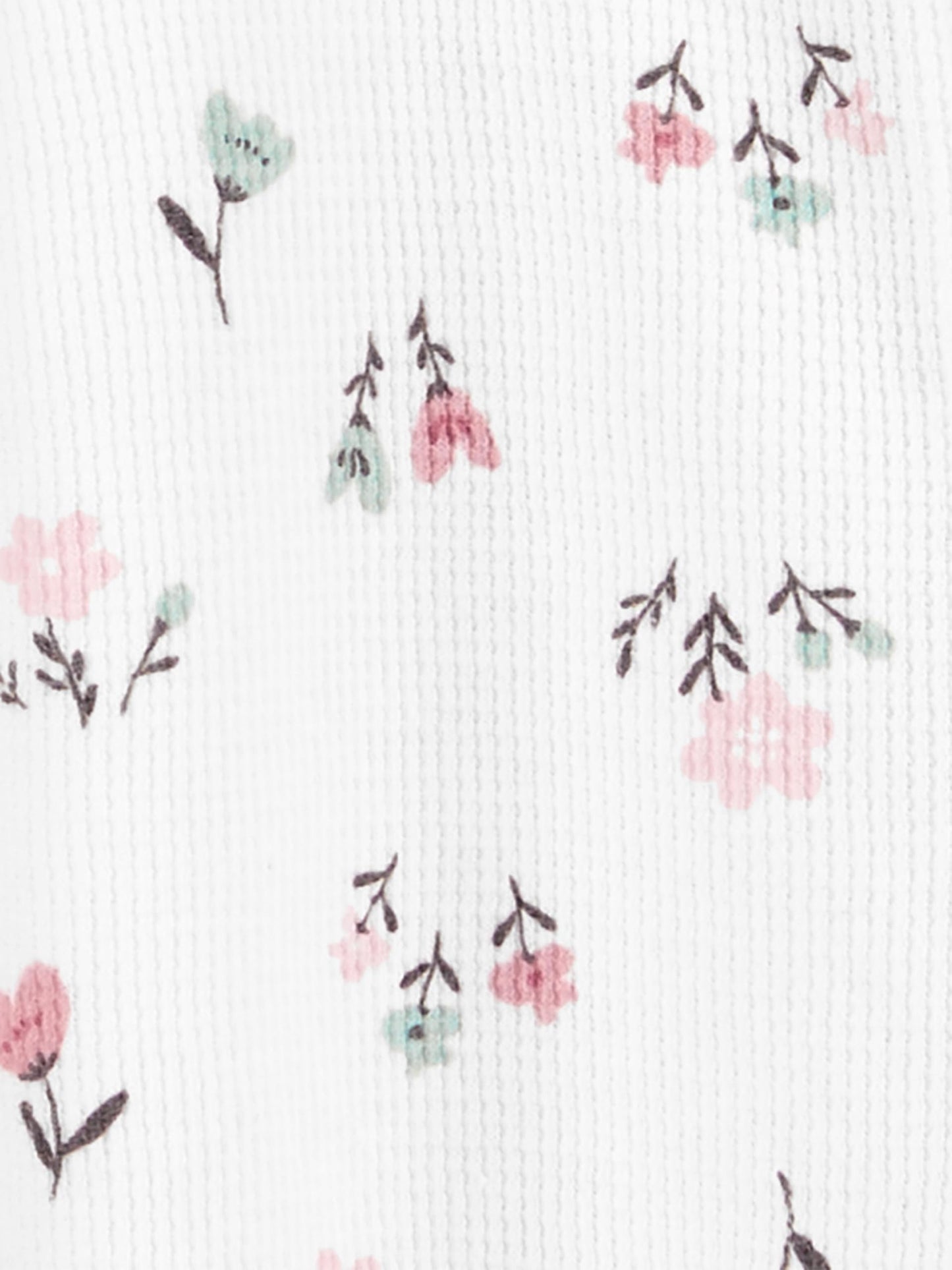 Simple Joys by Carter's Girls' Baby 2-Pack 2-Way Zip Thermal Footed Sleep and Play, Ivory, Floral/Elephants, Newborn π All In One Marketplace Canada