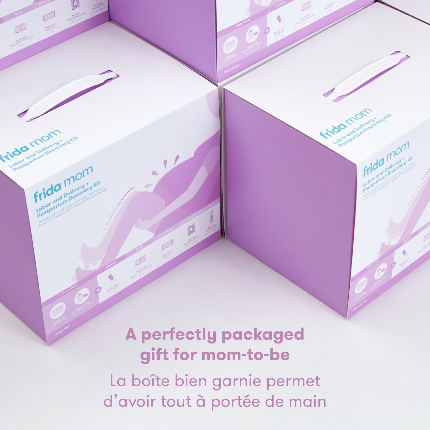 Frida Mom 15pc Labor, Delivery, & Postpartum Kit Gift Set for Baby Showers & Mom to Be, Includes Peri Bottle, Nursing Gown, Disposable Underwear, Ice Maxi Pads, Pad Liners, Perineal Foam, Socks & Toiletry Bag ๐ All In One Marketplace Canada