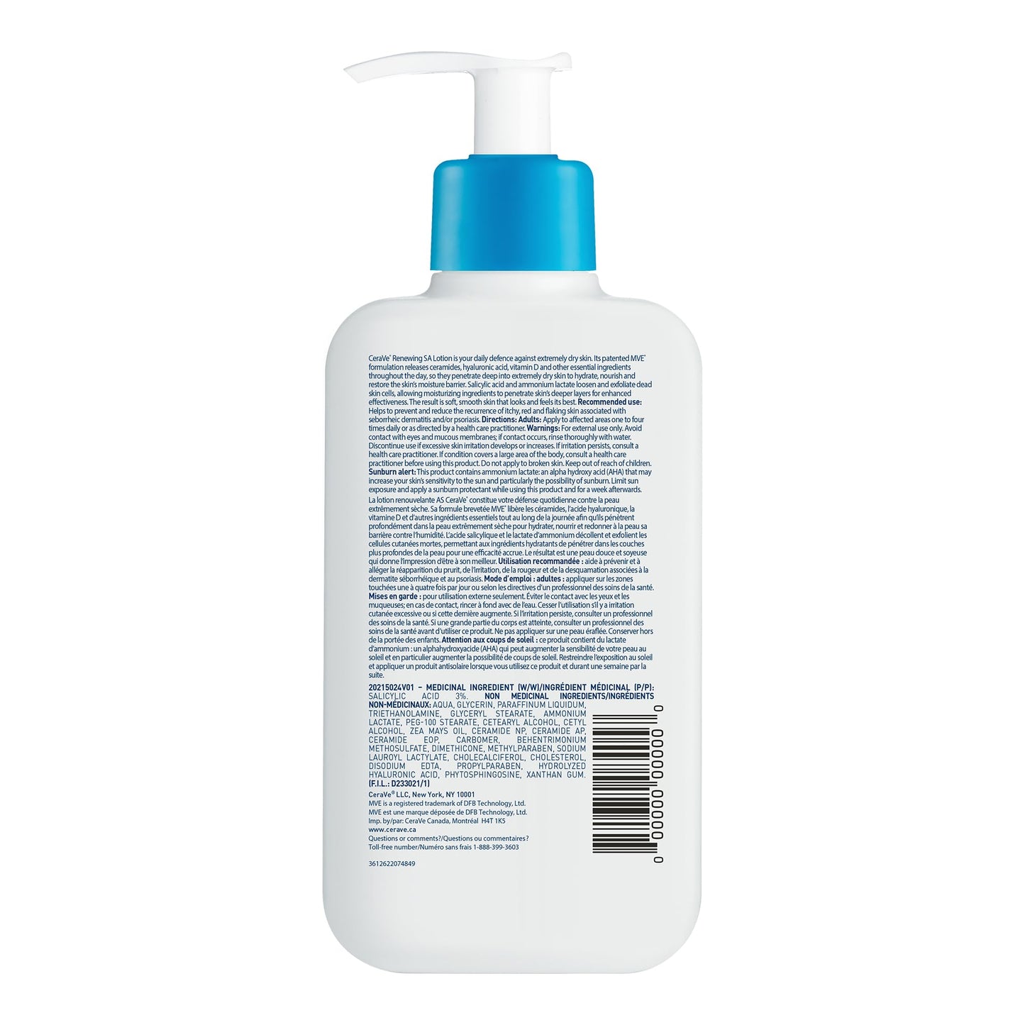 CeraVe SALICYLIC ACID Lotion, Renewing SA Exfoliating Body Lotion for Dry, Rough & Bumpy Skin, Psoriasis, Keratosis Pilaris, Itching & Flaking. With Lactic Acid, Hyaluronic Acid, Fragrance Free, 237ML ๐ All In One Marketplace Canada