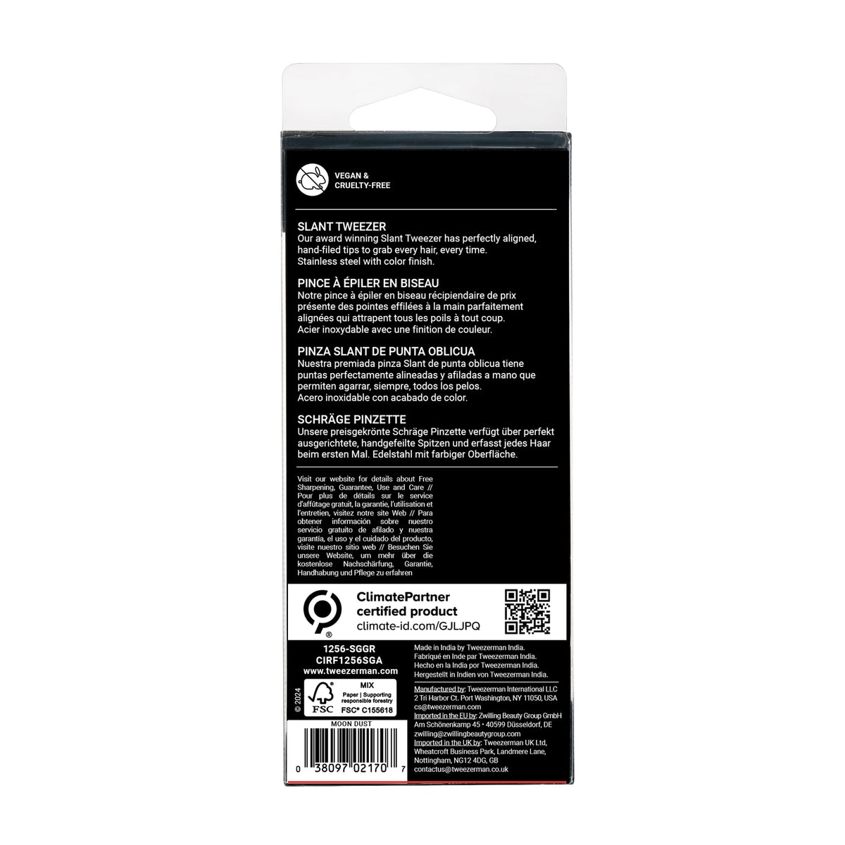 Tweezerman Exclusive Moon Dust Slant Tweezer - Hair Removal Tweezers, Stainless Steel ๐ All In One Marketplace Canada