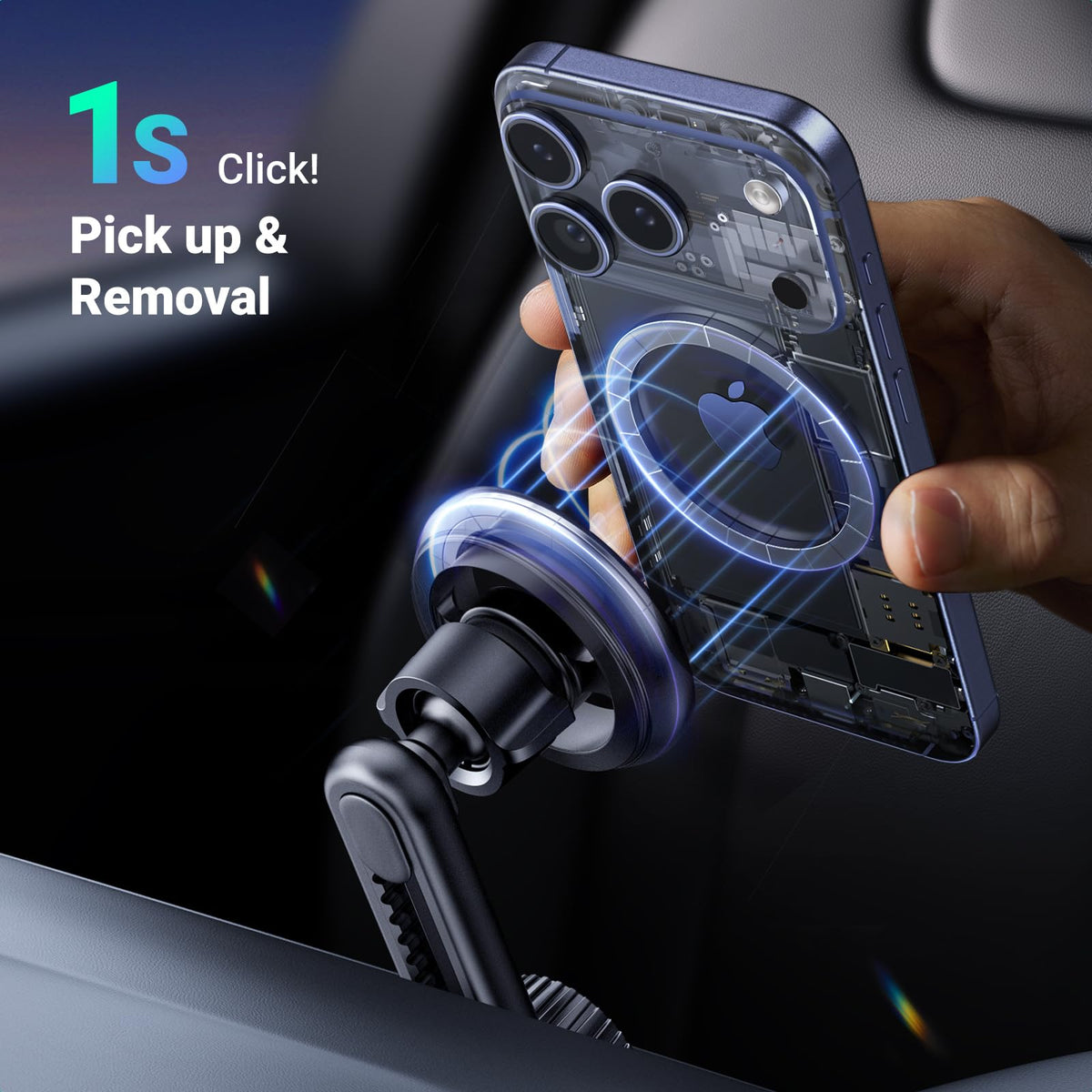UGREEN Magsafe Phone Mount for Car, Not Blocking Air Vent, with 2 Metal Rings for All Phones Strengthen Magnetic Car Phone Holder Compatible with iPhone 17 16 15 Pro Max 14 13 12 Pro Mini MagSafe Case ๐ All In One Marketplace Canada