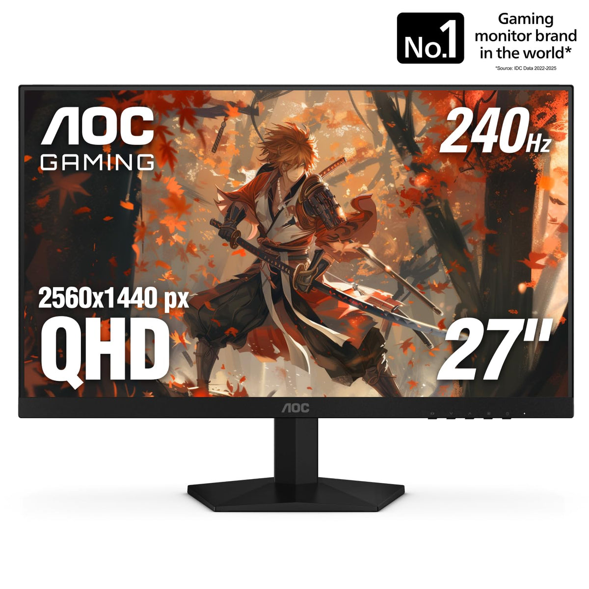 AOC 27 Inch QHD Gaming Monitor 240Hz 0.3ms IPS, 2560x1440, G-Sync Compatible, HDR Ready, DisplayPort 1.4 HDMI 2.0, VESA Mount, 3-Year Zero-Bright-Dot, Q27G41ZE ๐ All In One Marketplace Canada
