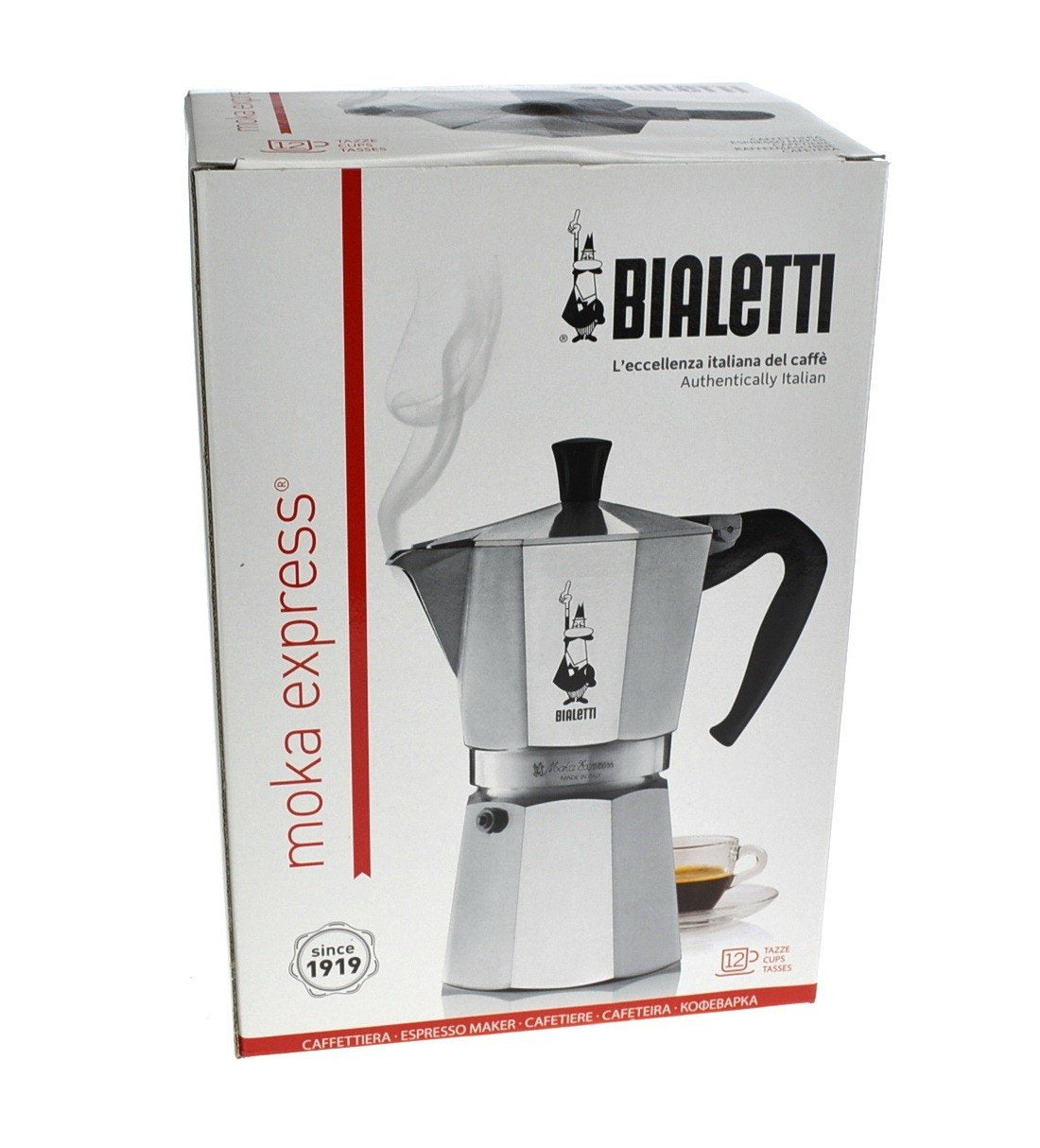BIALETTI - Moka Express: Iconic Stovetop Espresso Maker, Makes Real Italian Coffee, Moka Pot 12 Cups (22 Oz - 670 Ml), Aluminium, Silver ๐ All In One Marketplace Canada