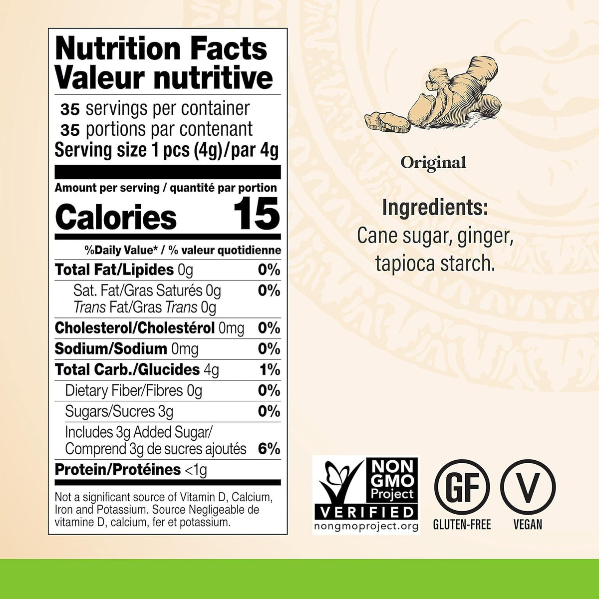 Chimes Original Ginger Chews, 141.80 g ๐ All In One Marketplace Canada