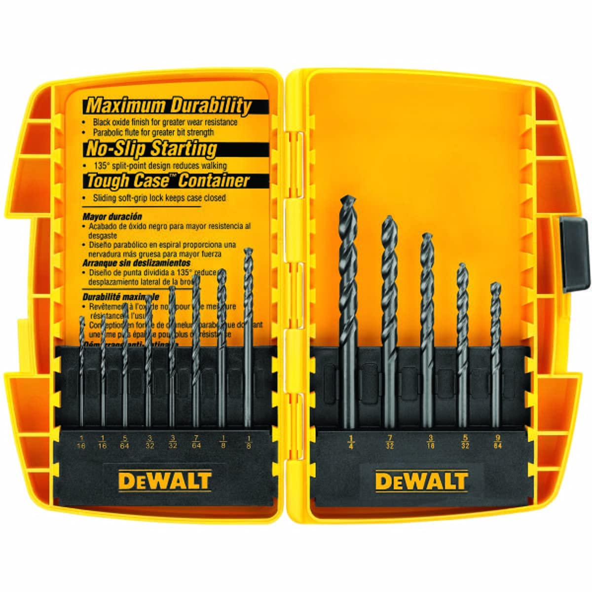 DEWALT Black Oxide Drill Bit Set with Pilot Point, 13-Piece (DW1163) (1Pack) ๐ All In One Marketplace Canada