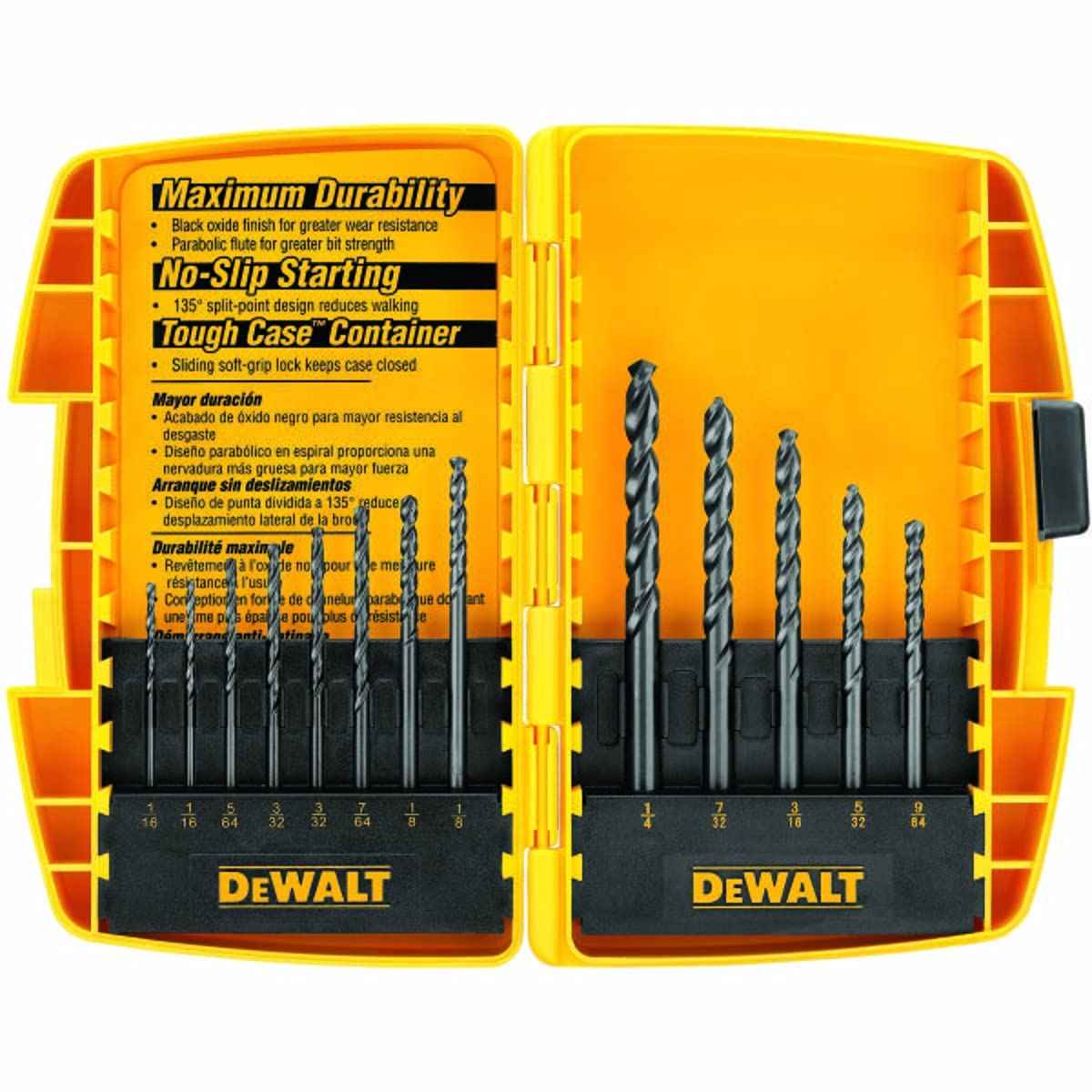 DEWALT Black Oxide Drill Bit Set with Pilot Point, 13-Piece (DW1163) (1Pack) ๐ All In One Marketplace Canada