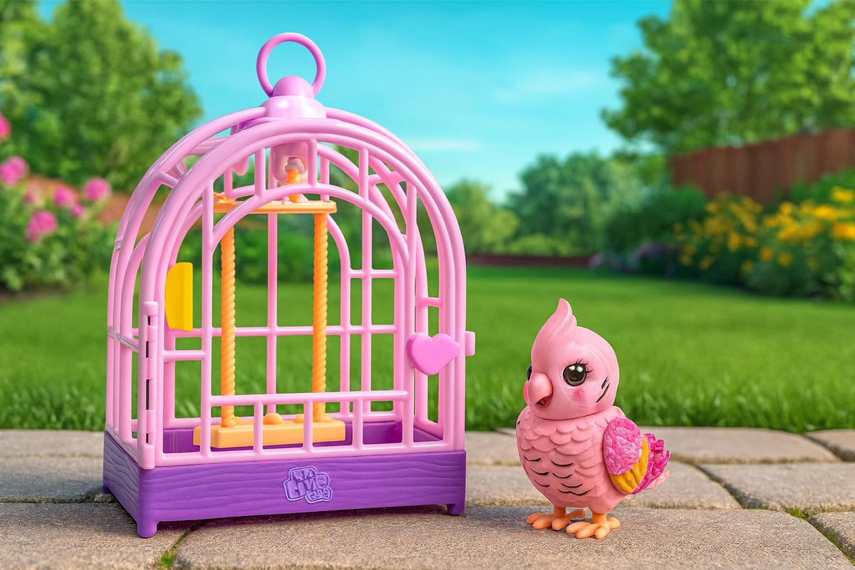 Little Live Pets My Really Real Bird & Cage - Rosie, Interactive, Realistic Pet, 20+ Sounds & Reactions (25cm/9,8in Cage, 10,9cm/4,3in Bird), Records & Repeats or Whistles Back, Carry & Display ๐ All In One Marketplace Canada
