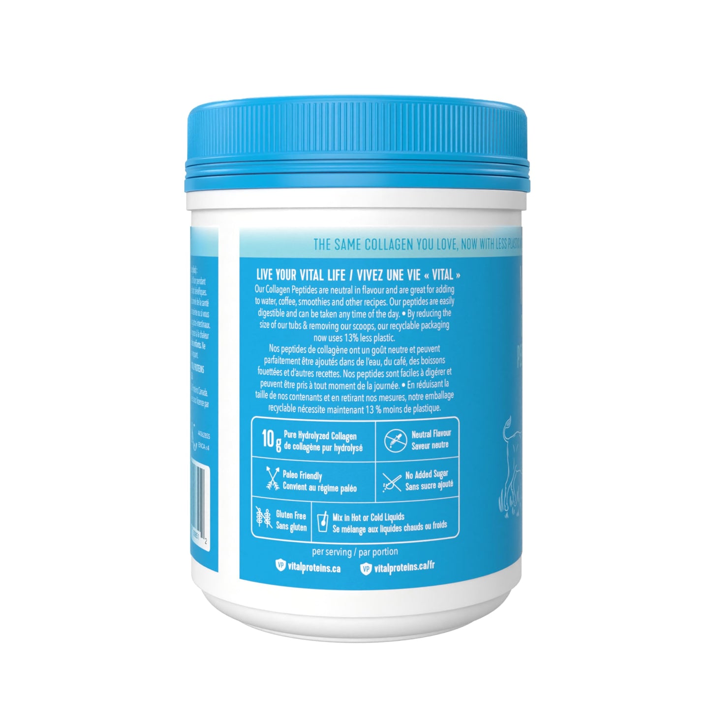 VITAL PROTEINS Bovine Collagen Powder, Hydrolyzed Collagen Per Serving - Unflavoured, 284 g ๐ All In One Marketplace Canada