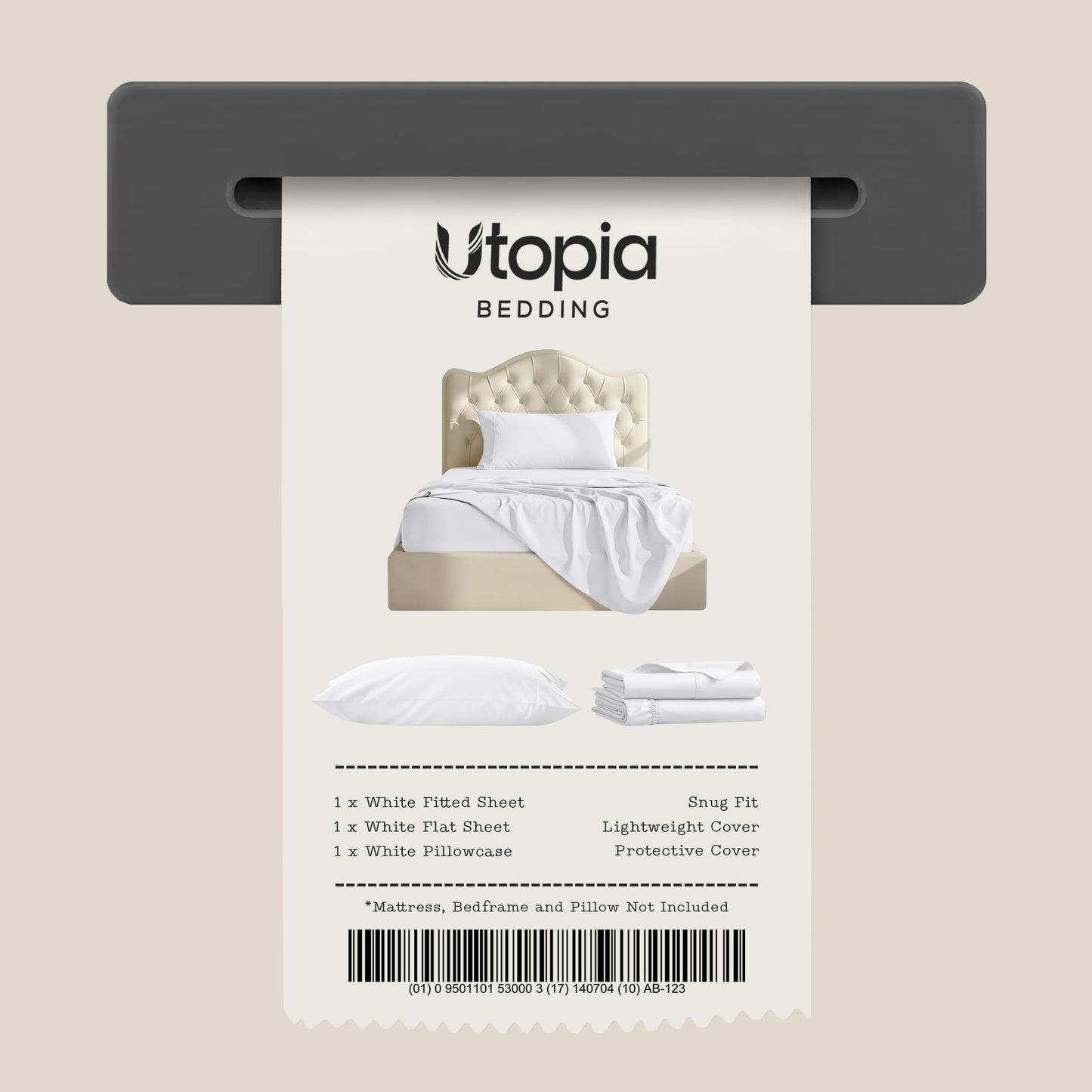 Utopia Bedding Twin/Single Bed Sheets - 3 Piece Twin Size Cooling Sheet Set - Hotel Luxury Soft Breathable Microfiber, Oeko-TEX, Deep Pocket Easy Fit & Care, Fade & Wrinkle Resistant, White ๐ All In One Marketplace Canada