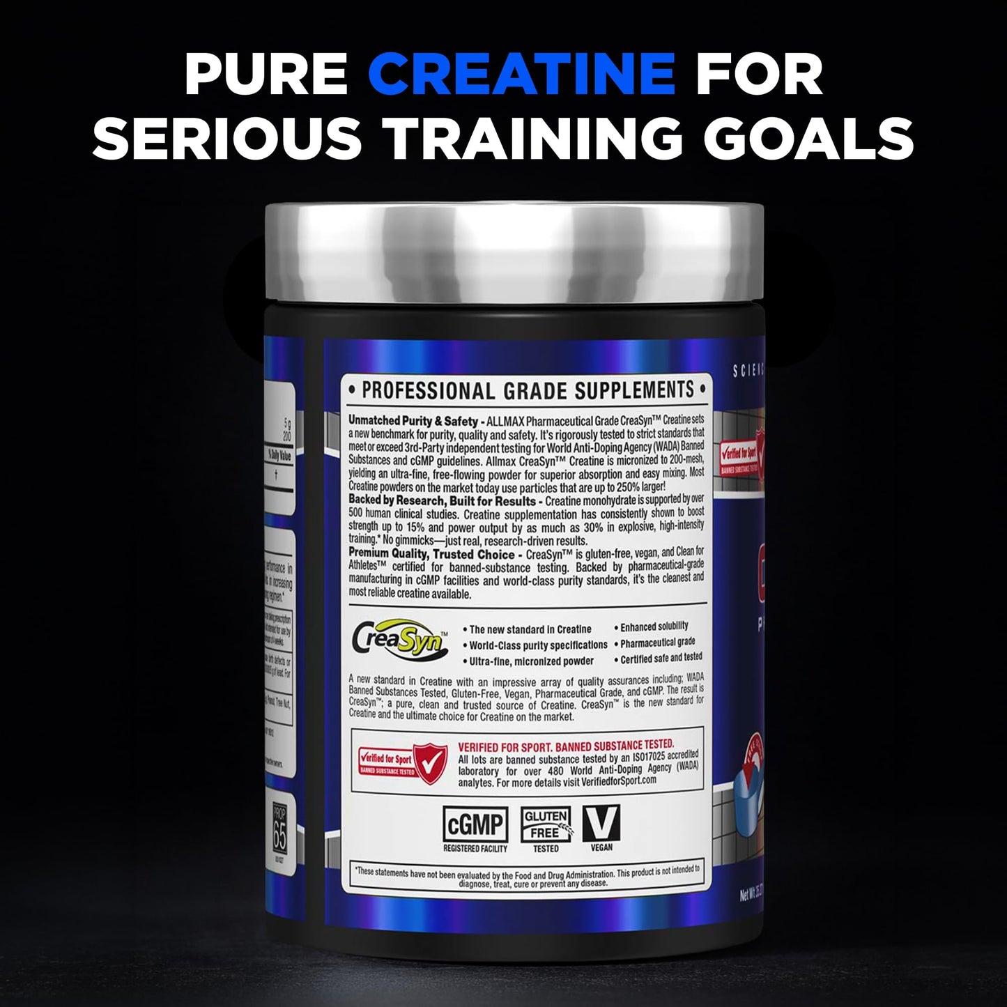 Allmax Creatine Monohydrate - Aid Muscle Growth & Strength Gains, No Artificial Ingredients - 1000g - 5g per Serving - 200 Servings ๐ All In One Marketplace Canada