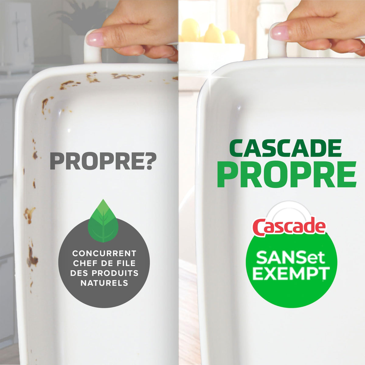 Cascade Free & Clear Dishwasher Detergent Pods, Dish Detergent Soap, 0% Added Perfume, Chlorine Beach & Dye, Unscented, 51 Count ๐ All In One Marketplace Canada