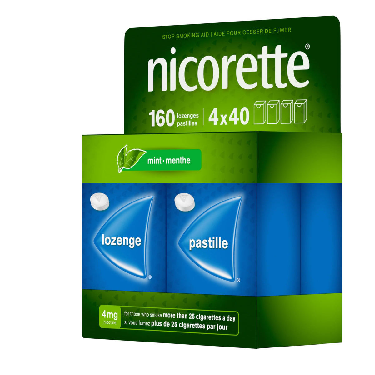 Nicorette 4mg Mint Nicotine Lozenges β Quit Smoking Aid, 160 Count π All In One Marketplace Canada