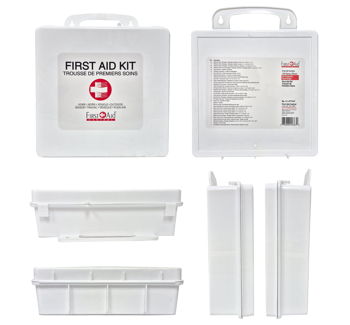 First Aid Central AZ-APFAKP All-Purpose Emergency First Aid Kit For Home, Work, and Travel, 145 Pieces ๐ All In One Marketplace Canada