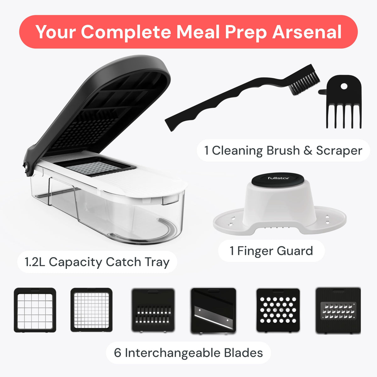 Fullstar Pro Core - Vegetable Chopper & Mandoline Slicer - 6 Blades đ All In One Marketplace Canada