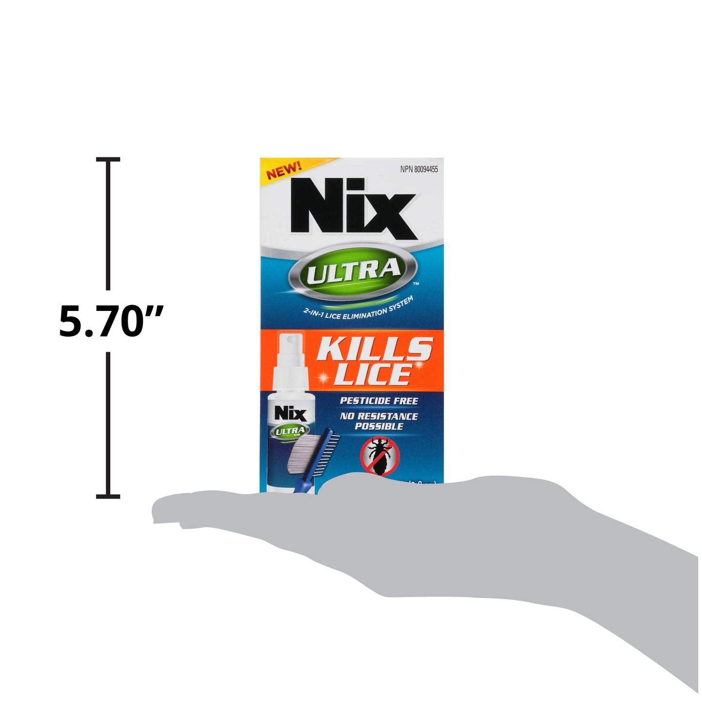 Nix Ultra, Kills Lice, Pesticide Free (With Lice Comb) - 1pk (59mL) - Effective Head Lice Treatment ๐ All In One Marketplace Canada