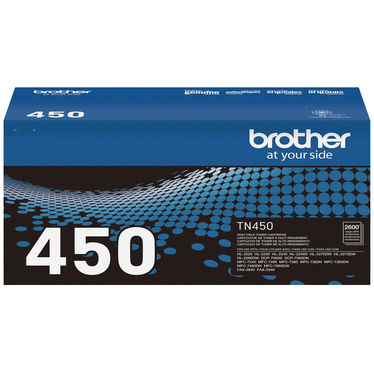 Brother original TN450 High-Yield Black Toner Cartridge, higher yield for value, original toner replacement cartridges, for Brother laser printers DCP-7060D, FAX-2840, HL-2230, MFC-7240 and more ๐ All In One Marketplace Canada
