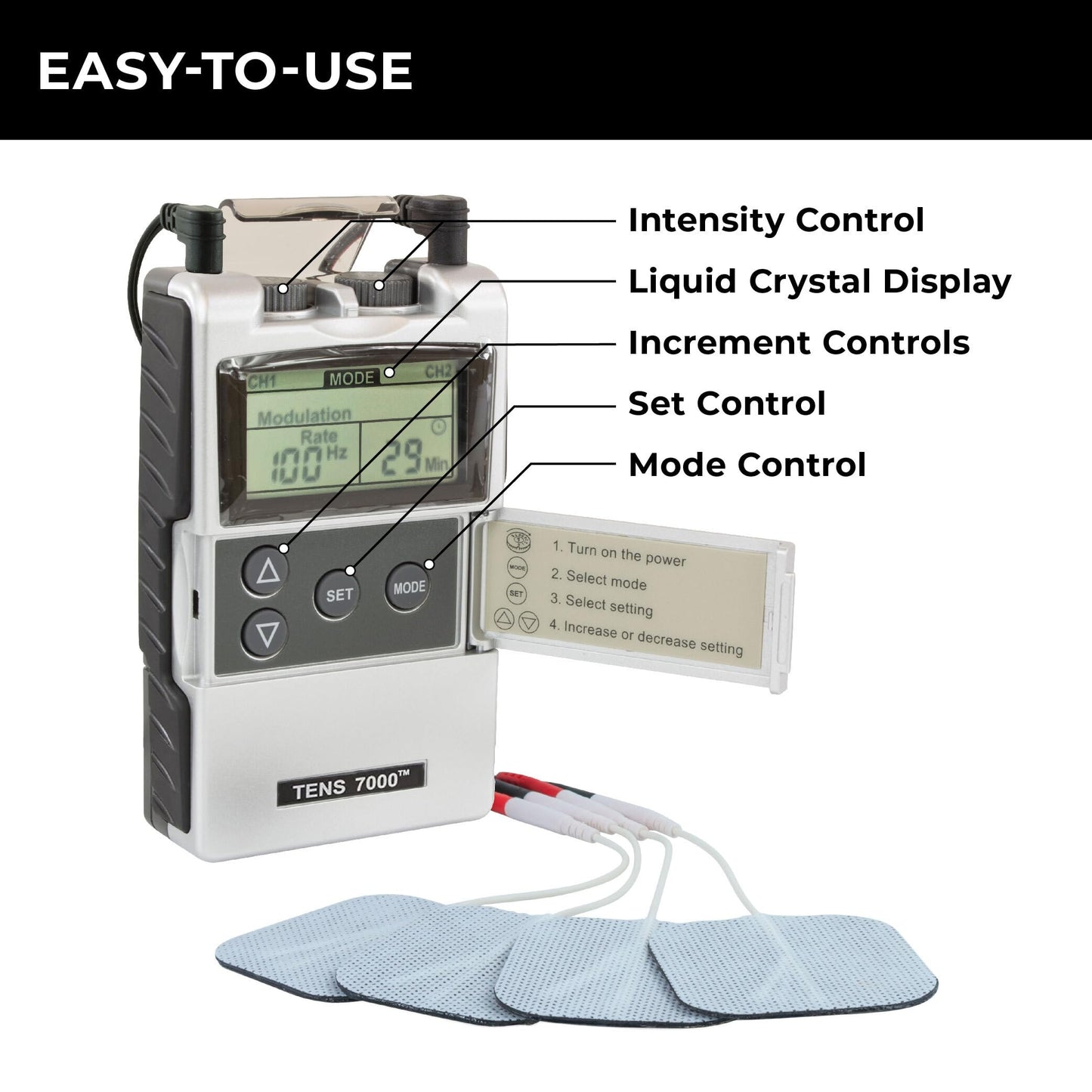 TENS 7000 Digital TENS Machine with Accessories - Muscle Stimulator Machine for Back Pain Relief, Sciatica, Neck, Nerve, Shoulder, Hip, Elbow, Muscle Pain Relief ๐ All In One Marketplace Canada