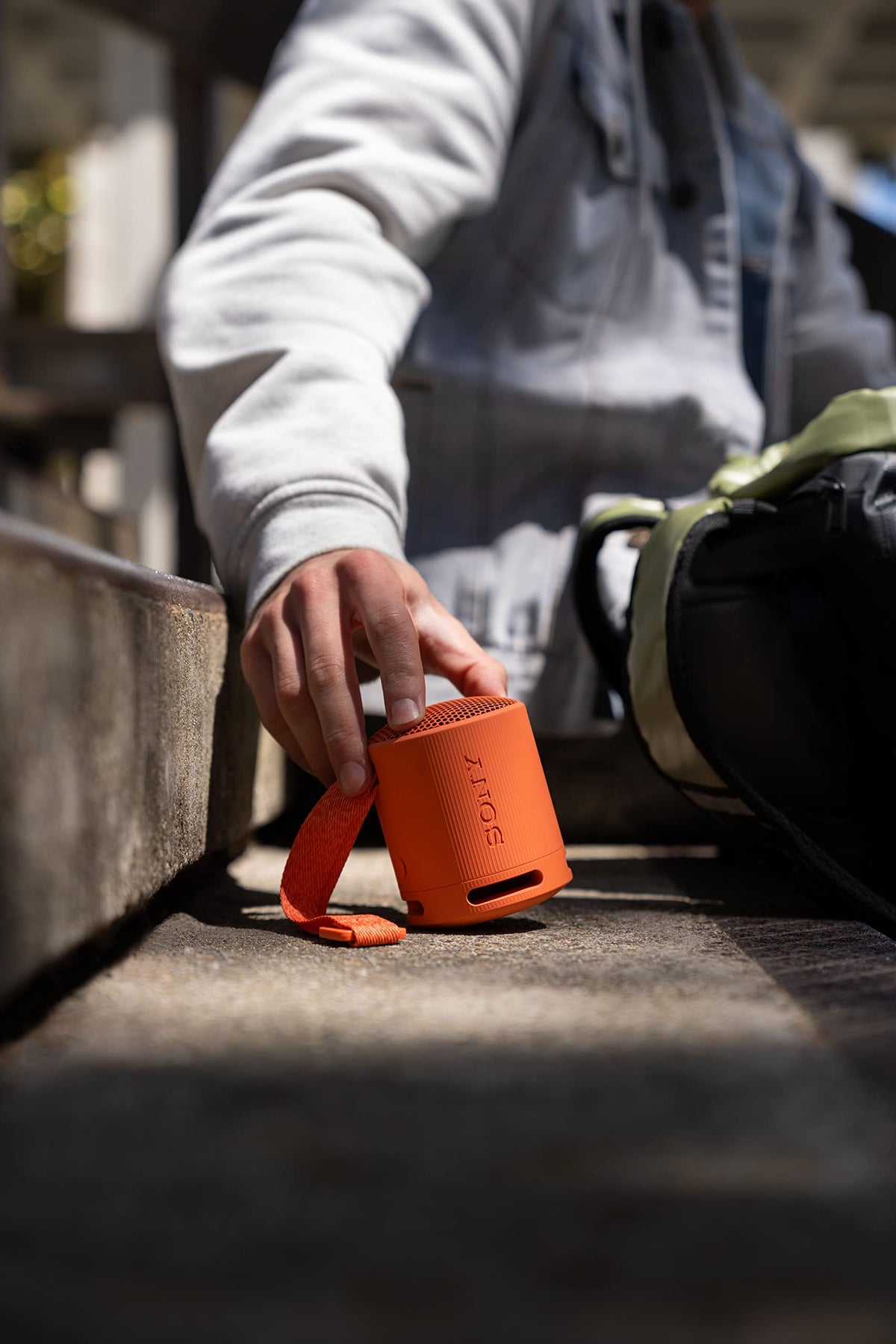 Sony SRS-XB100 Wireless Bluetooth Portable Lightweight Super-Compact Travel Speaker, Extra-Durable IP67 Waterproof & Dustproof, 16 Hour Battery, Versatile Strap, and Hands-Free Calling, Orange New ๐ All In One Marketplace Canada