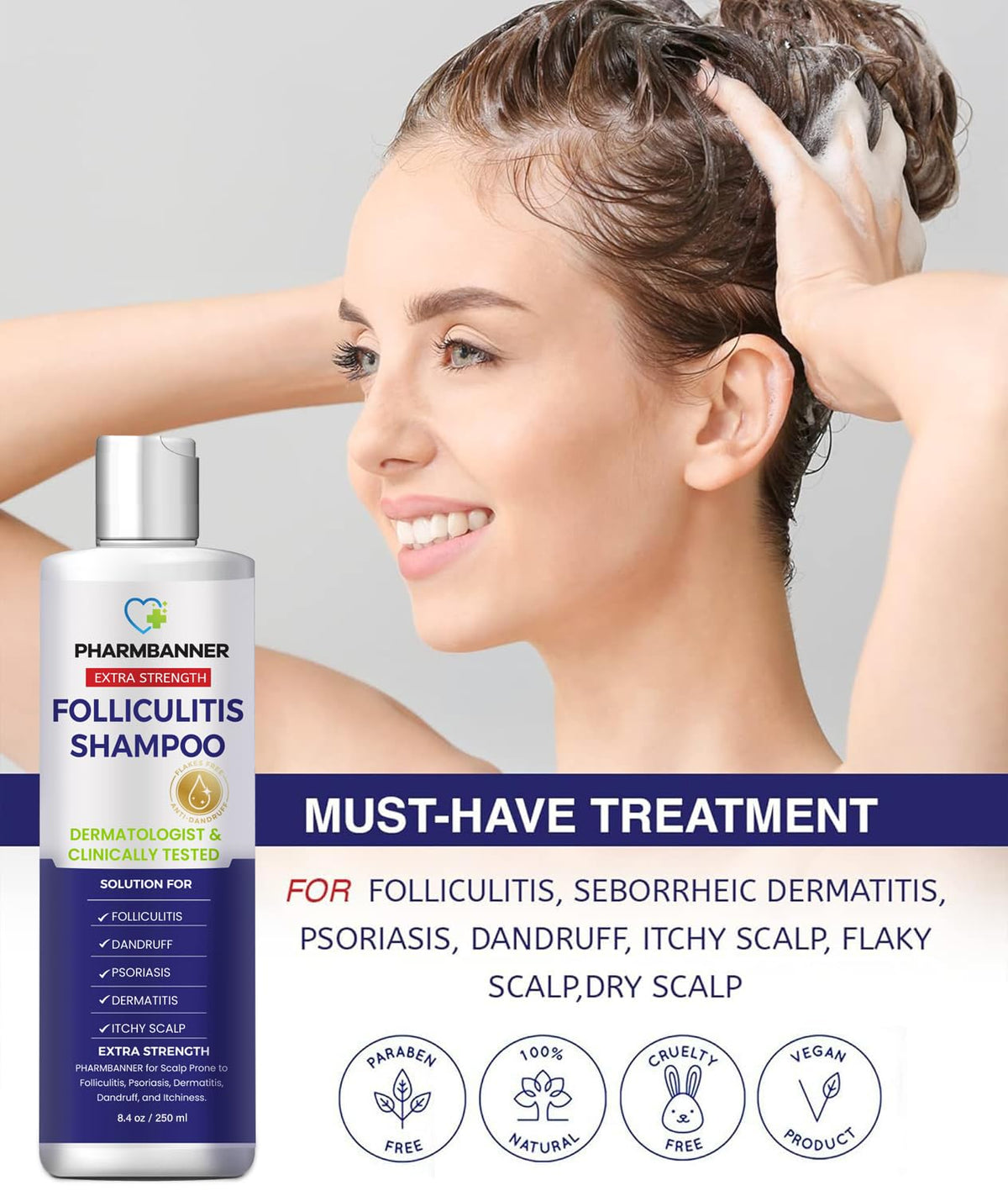 Folliculitis & Seborrheic Dermatitis Shampoo โ Anti-Dandruff Scalp Care for Itchy, Flaky, Dry Scalp, Helps Relieve Irritation & Discomfort ๐ All In One Marketplace Canada