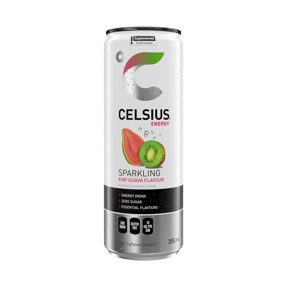 CELSIUS Sparkling Kiwi Guava, Zero Sugar Energy Drink, 355ml (Pack of 12) š All In One Marketplace Canada