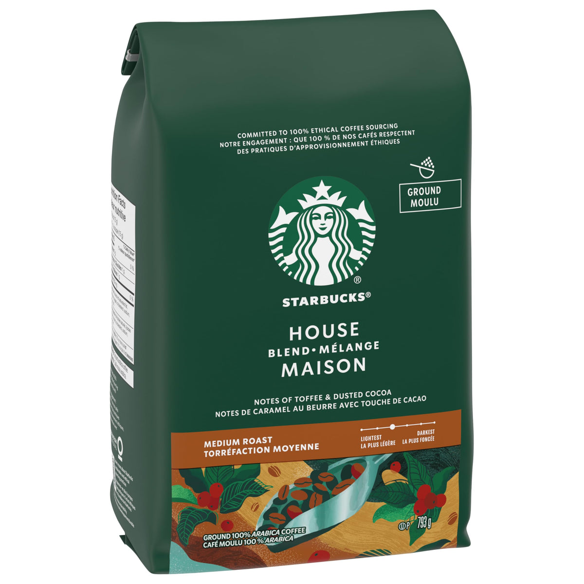 STARBUCKS House Blend Roast Ground Coffee, Medium Roast, Smooth And Balanced, Made With 100 Percent Arabica Beans, For Use With Drip Coffee Makers, Pour-overs, And French Presses, 793 g ๐ All In One Marketplace Canada