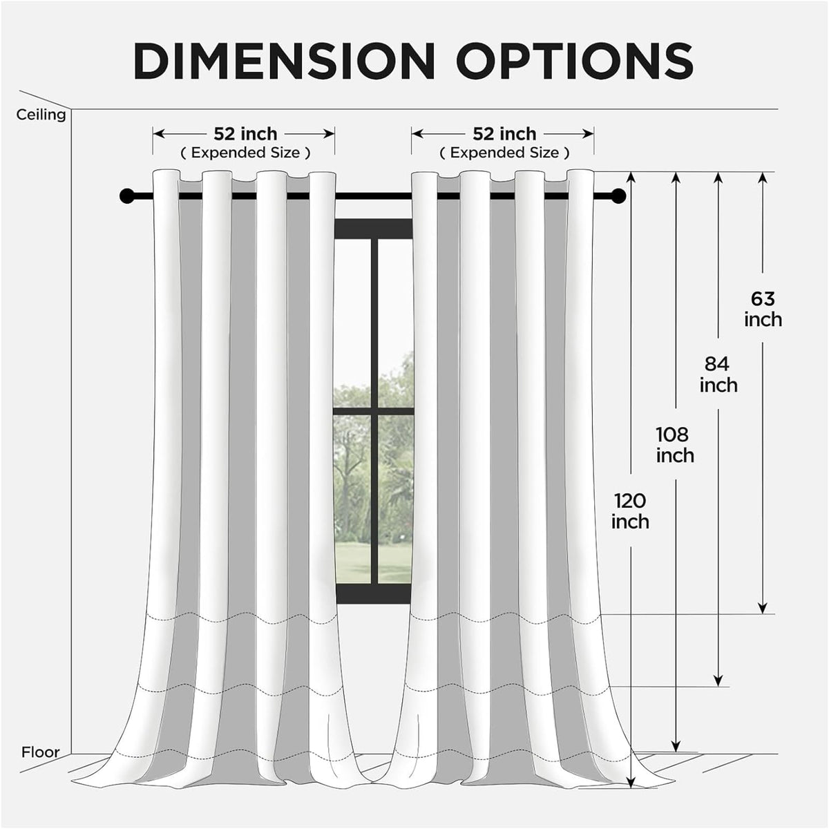 Joydeco Blackout Curtains 84 Inch Length 2 Panels Set, Thermal Insulated Long Curtains& Drapes 2 Burg, Room Darkening Grommet Drapes for Living Room Bedroom Window (W52 x L84 Inch, Black) ๐ All In One Marketplace Canada