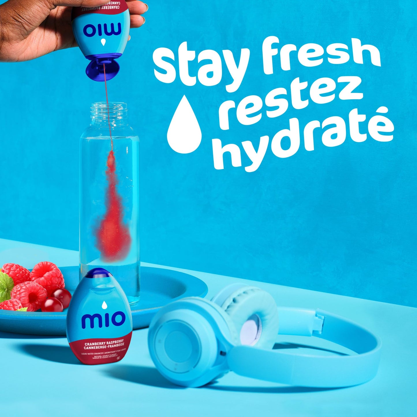 mio Cranberry Raspberry Liquid Water Enhancer, 48 mL Bottle (Pack of 12) ๐ All In One Marketplace Canada