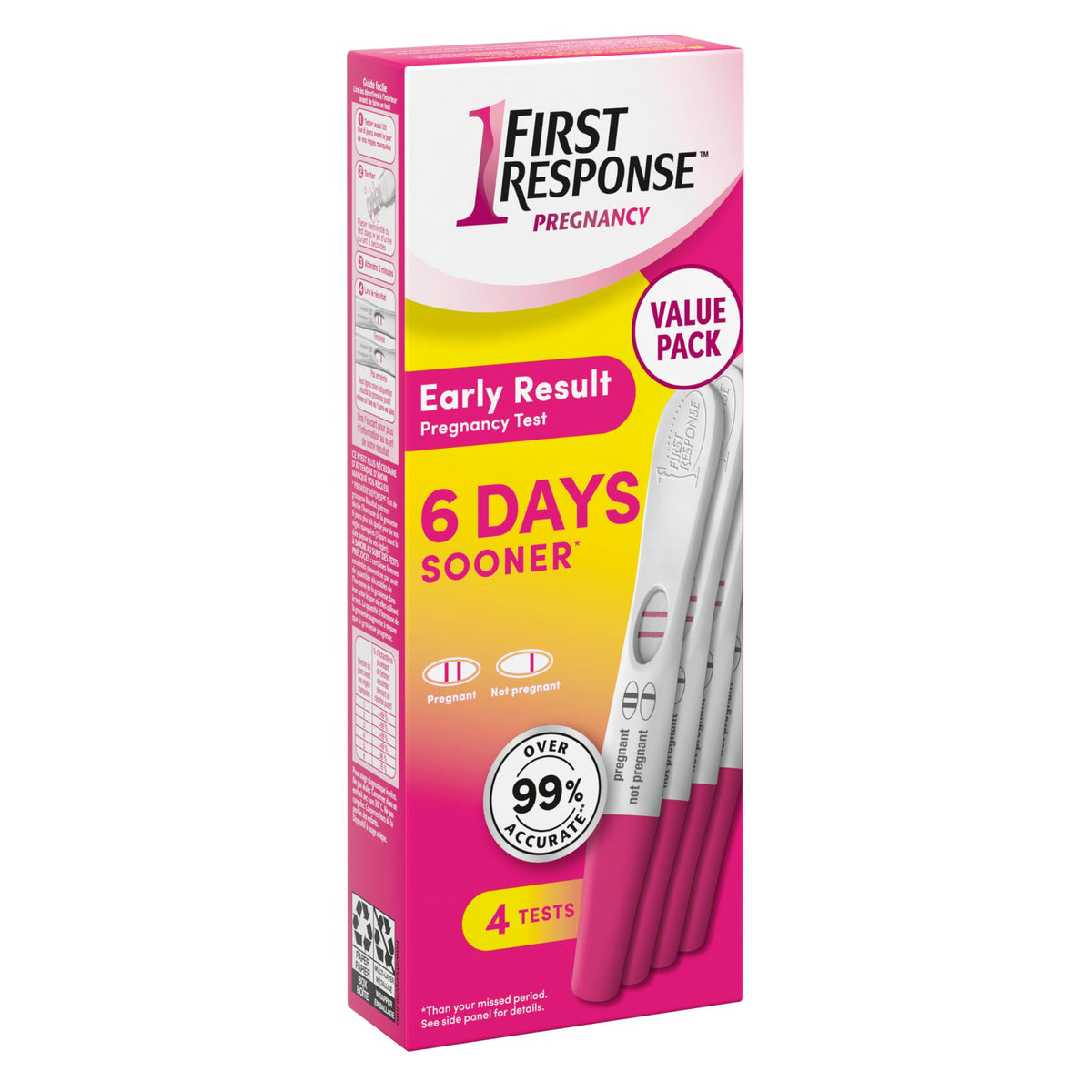 First Response Early Result - Pregnancy Test Kit - Detect Pregnancy 6 Days Sooner Than Your Missed Period - Over 99% Accurate - Analog (4 Count) ๐ All In One Marketplace Canada