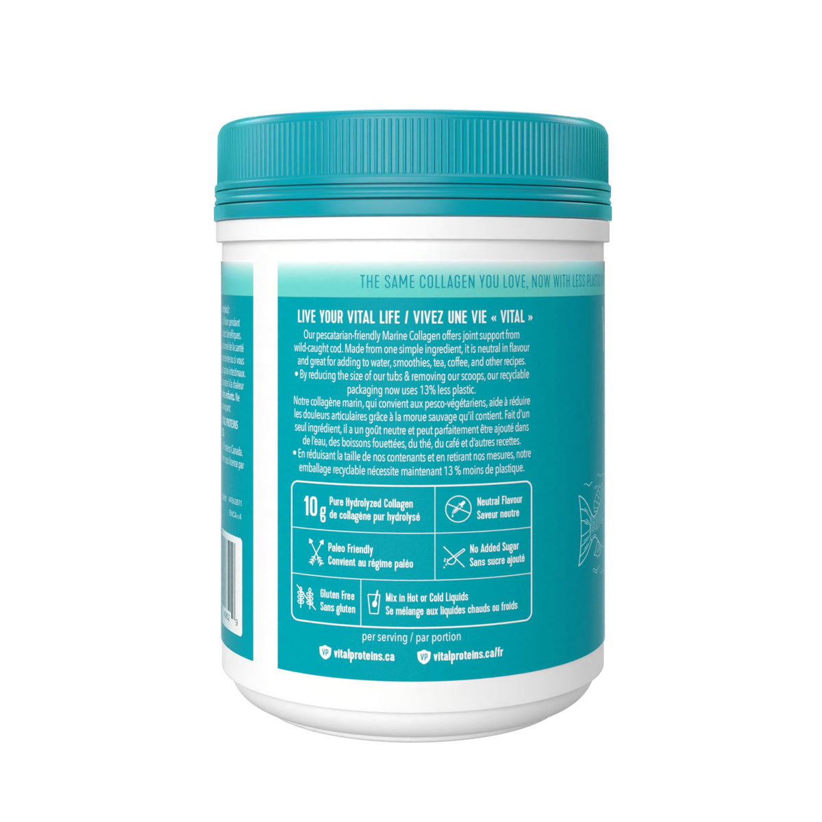 VITAL PROTEINS Marine Collagen Peptides Powder, Helps Form Collagen And Reduce Joint Pain Associated With Osteoarthritis, Source Of Amino Acids, No Added Sugar, No Artificial Colours Or Flavours, 221 g ๐ All In One Marketplace Canada