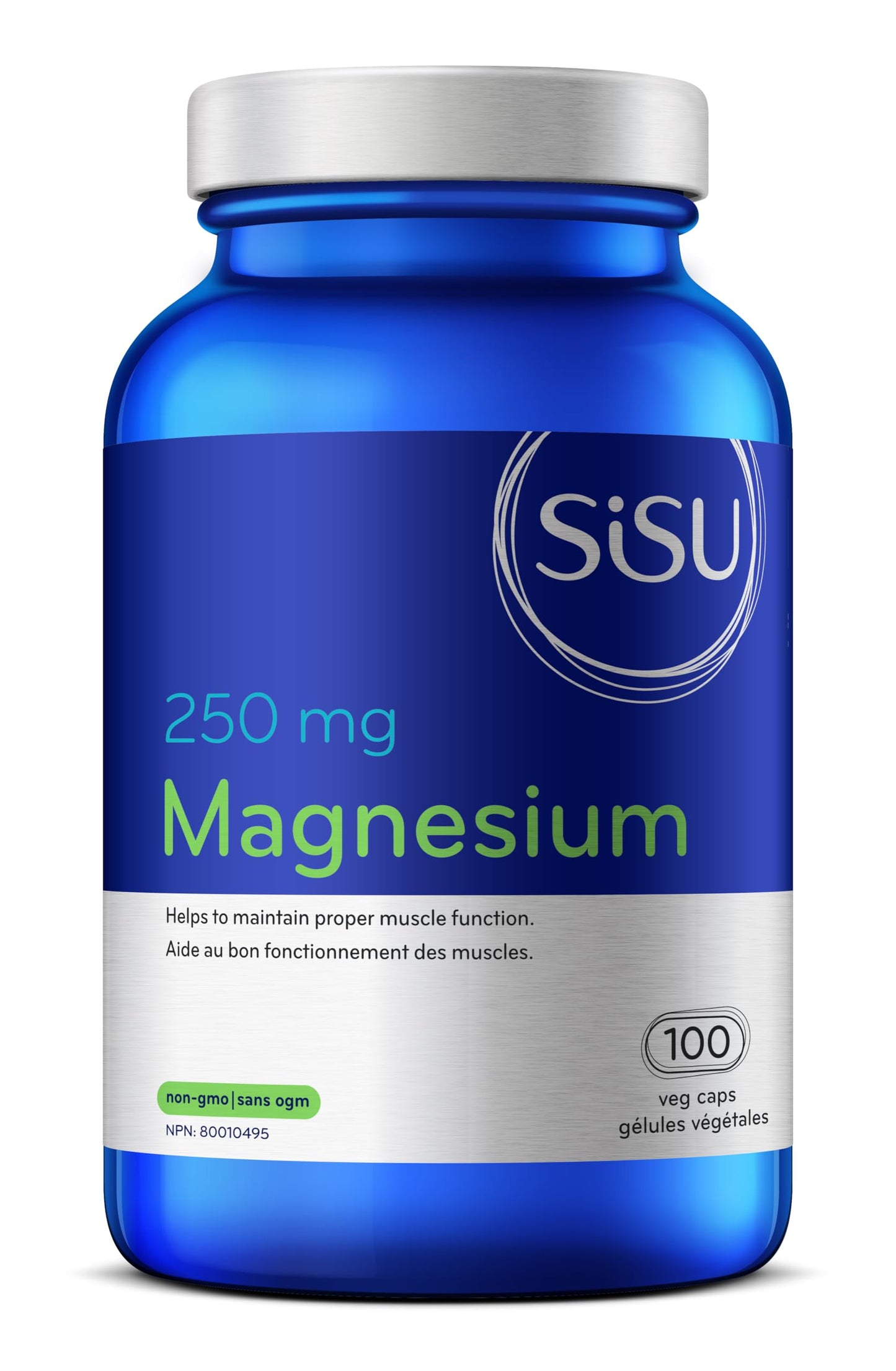 SISU Magnesium 250mg per capsule | Supports Heart Function and Muscle Strength | Aids in the precention of headaches and migraines| with Malic Acid | Non GMO, Vegan, Gluten Free, Dairy Free, Soy Free ๐ All In One Marketplace Canada