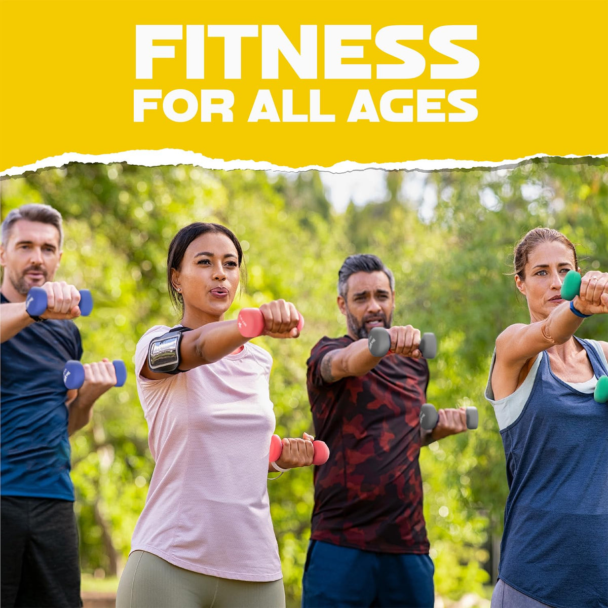 Yes4All Dumbbell Neoprene, poids et haltere, Weight Set, Hand Weights for Women, Dumbbells Pair, Free Weights (Yellow - 4lbs) ๐ All In One Marketplace Canada